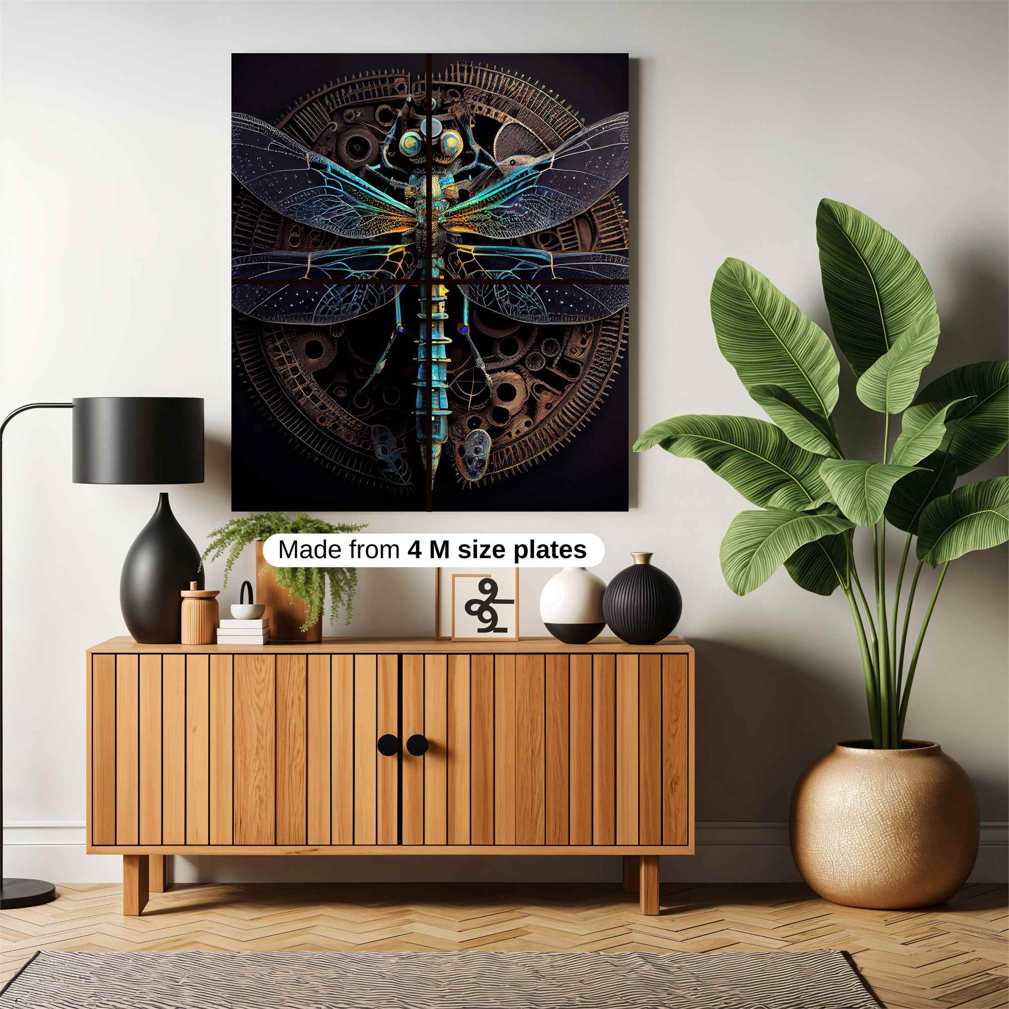 Dragonfly Steampunk Safe Wall Magnetic / M