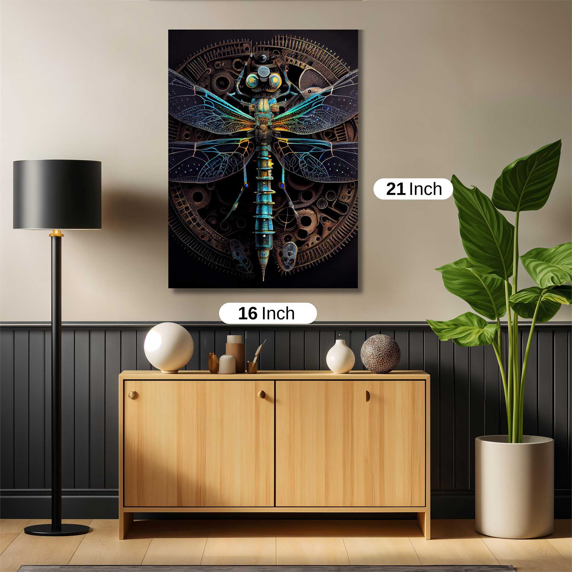 Dragonfly Steampunk Safe Wall Magnetic / M