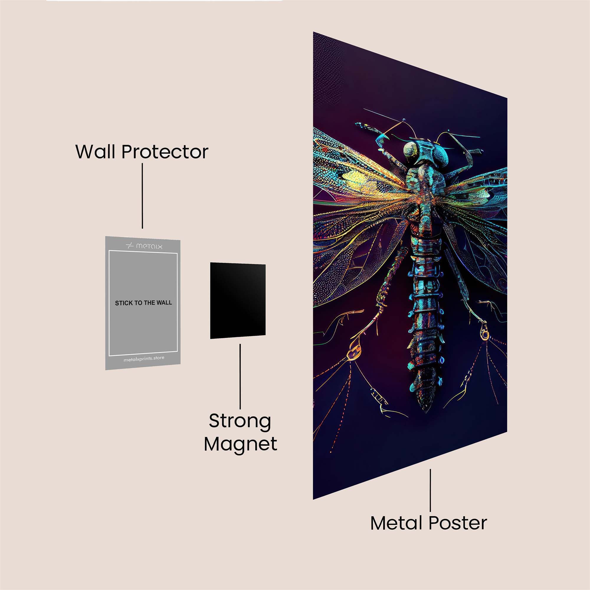 Dragonfly Dream Safe Wall Magnetic / M