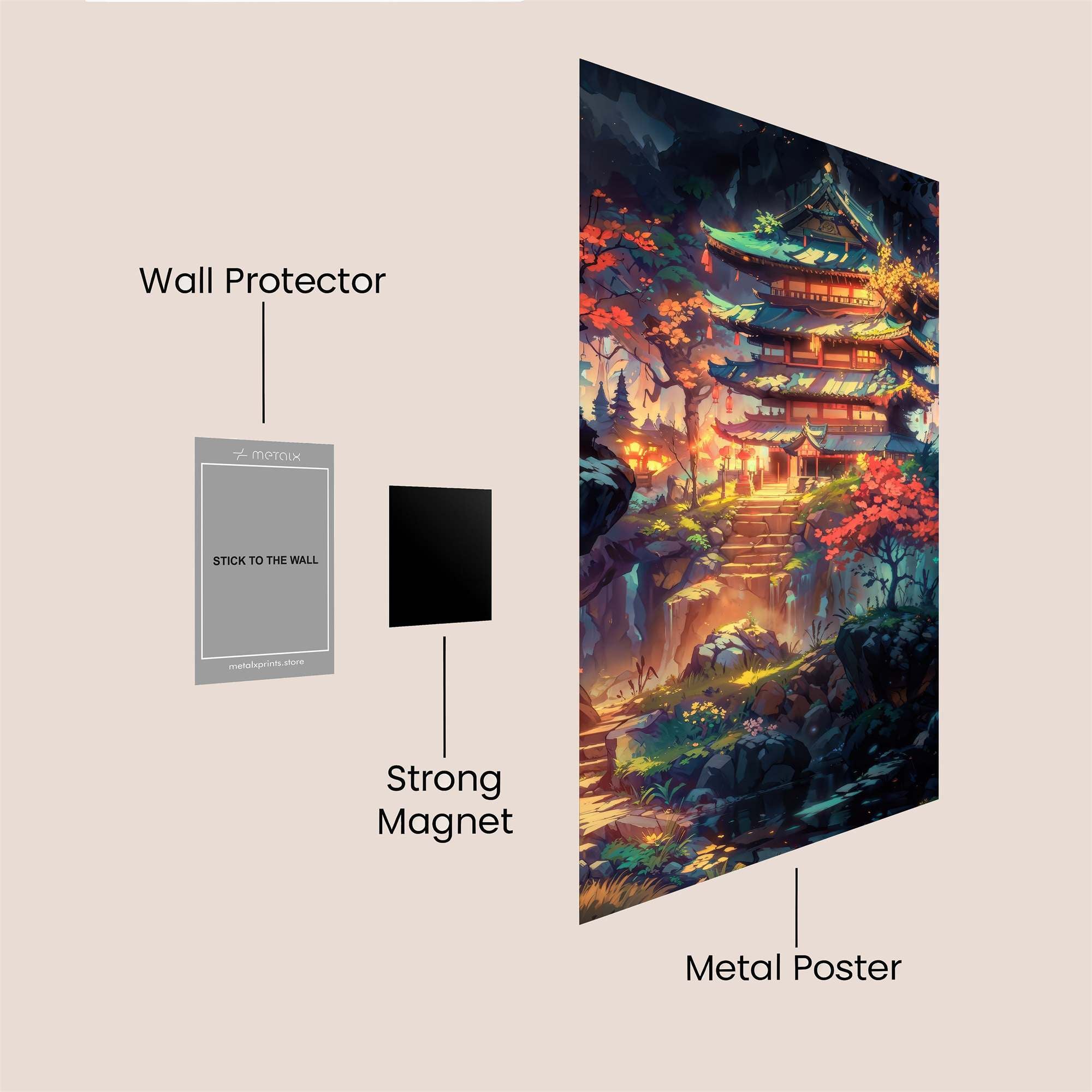 Pagoda Dream Safe Wall Magnetic / M