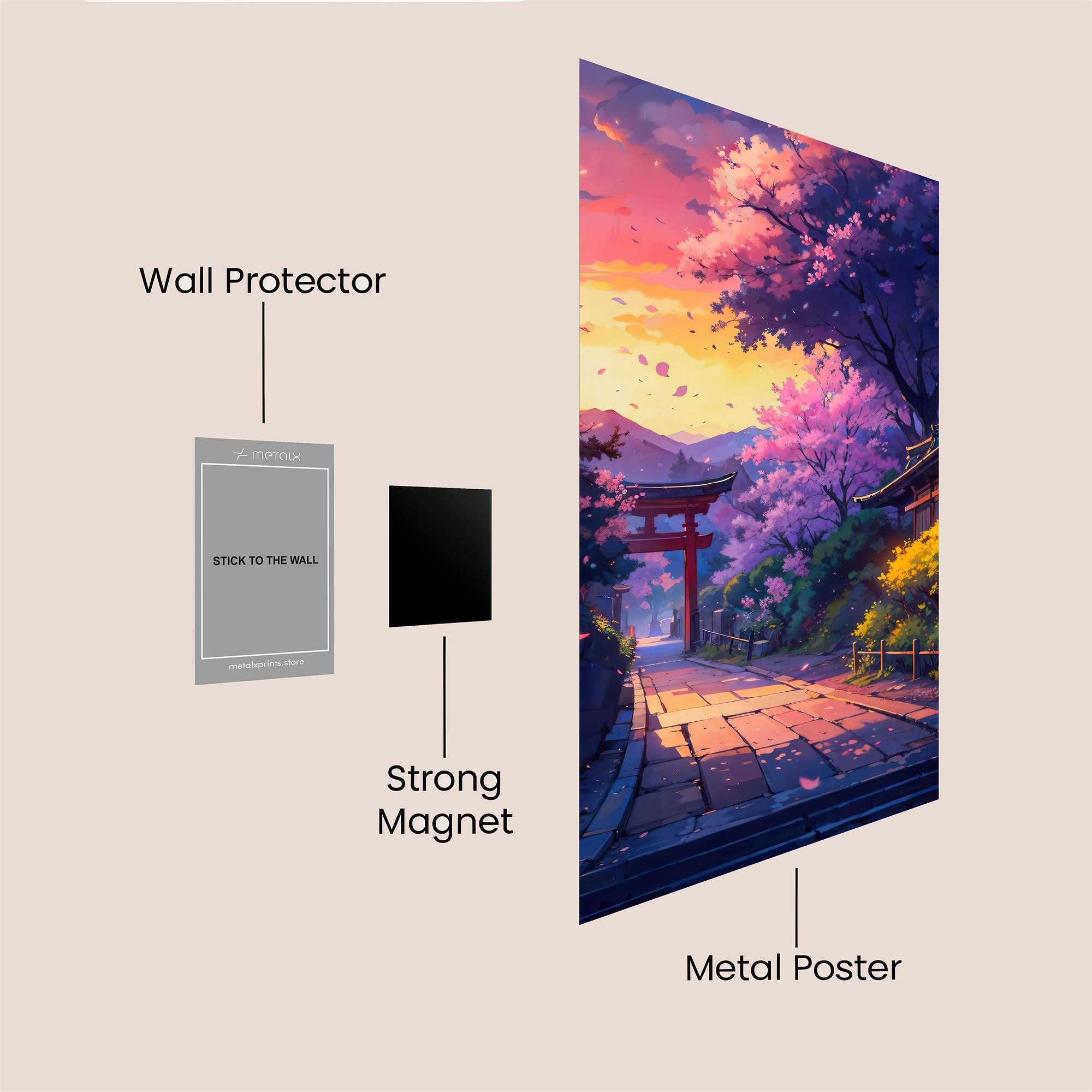 Sakura Serenity Safe Wall Magnetic / M