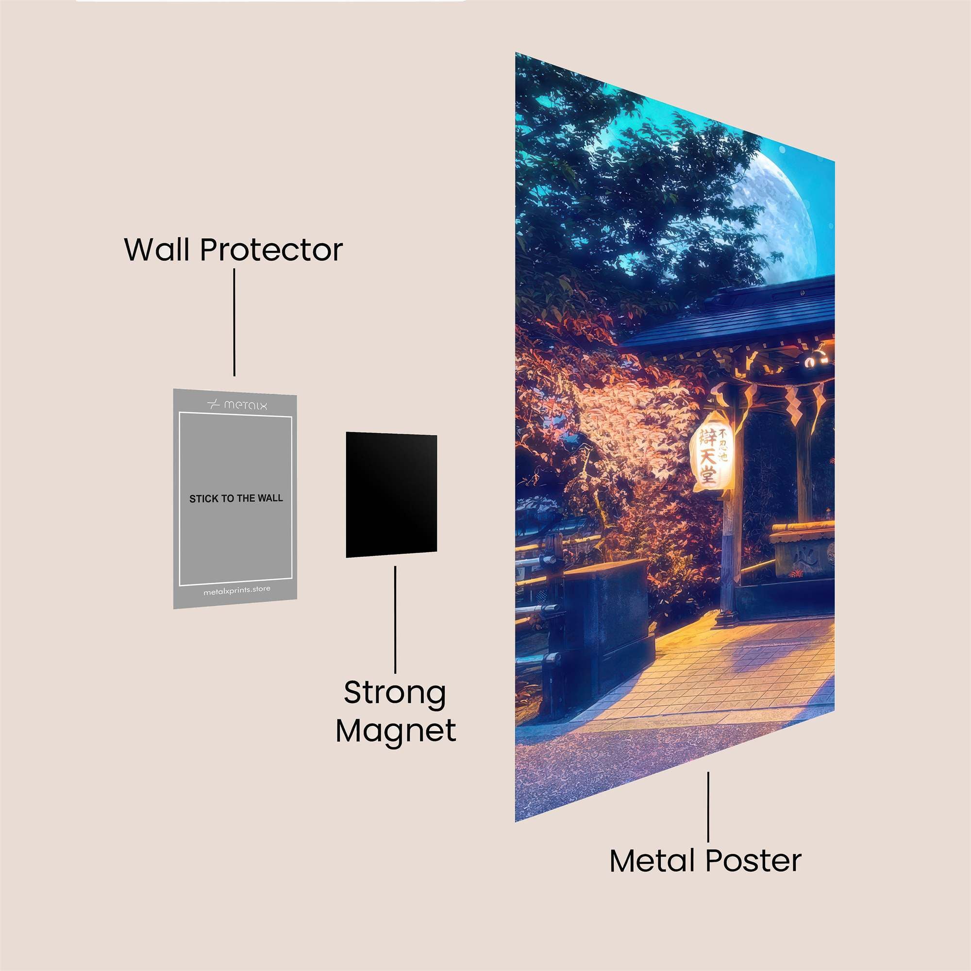 Cityscape Serenity Safe Wall Magnetic / M