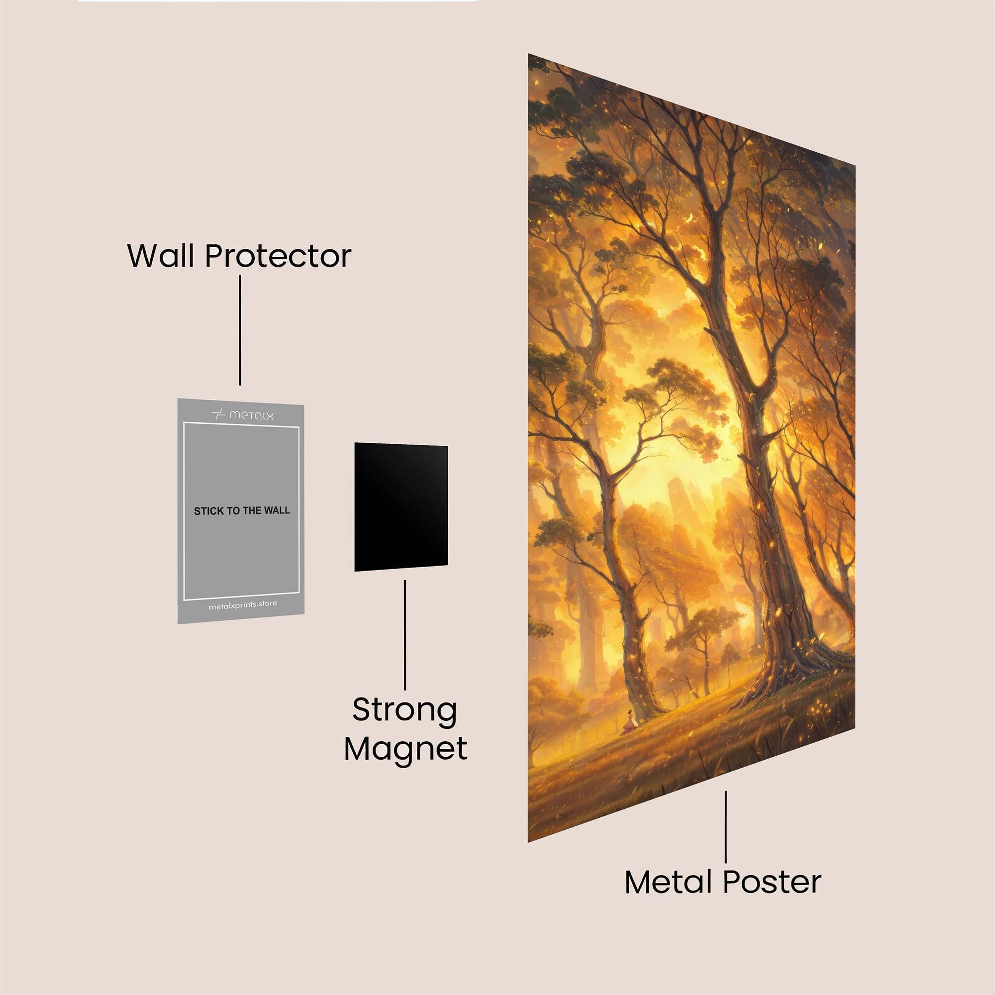 Sunlit Serenity Safe Wall Magnetic / M