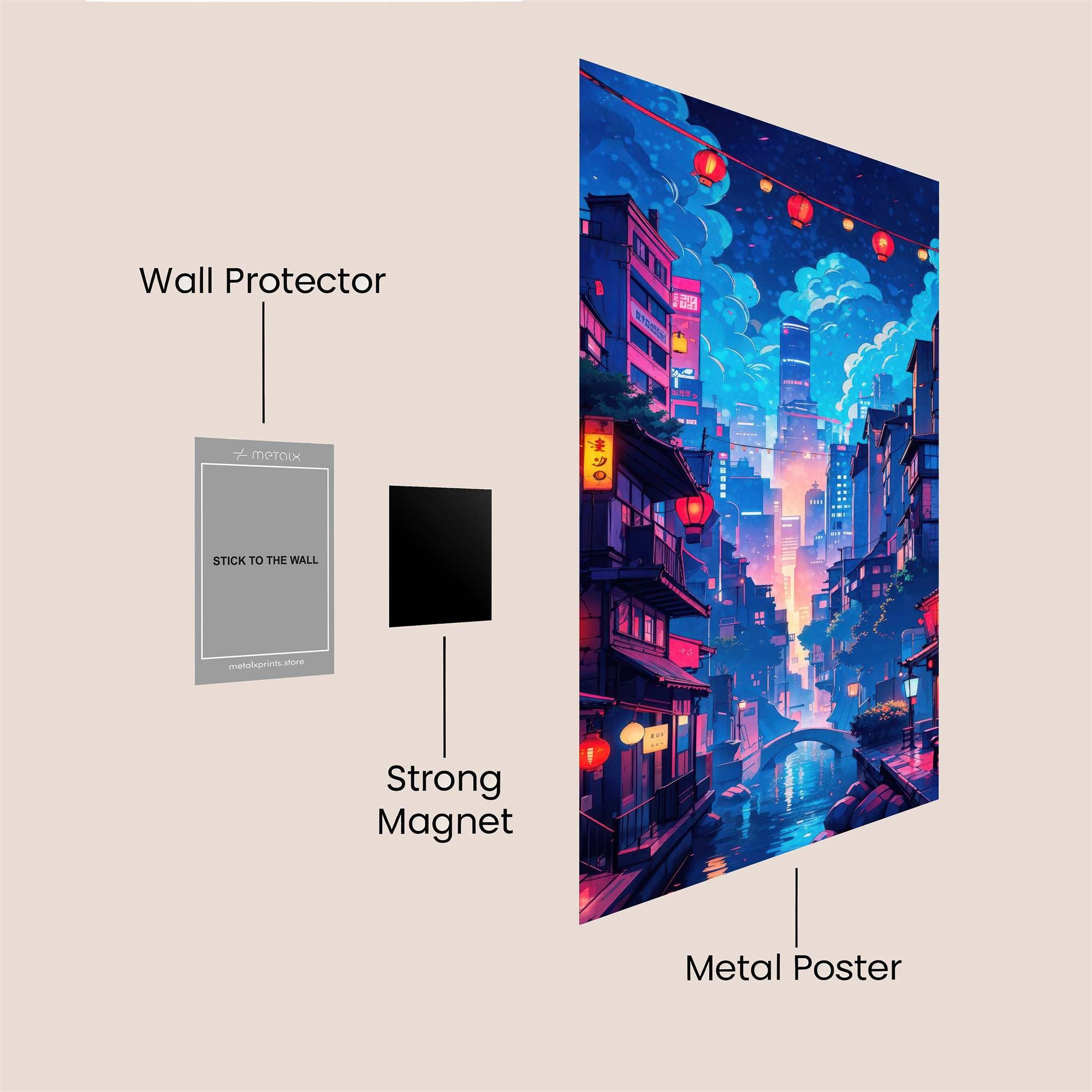 Neon Serenity Safe Wall Magnetic / M