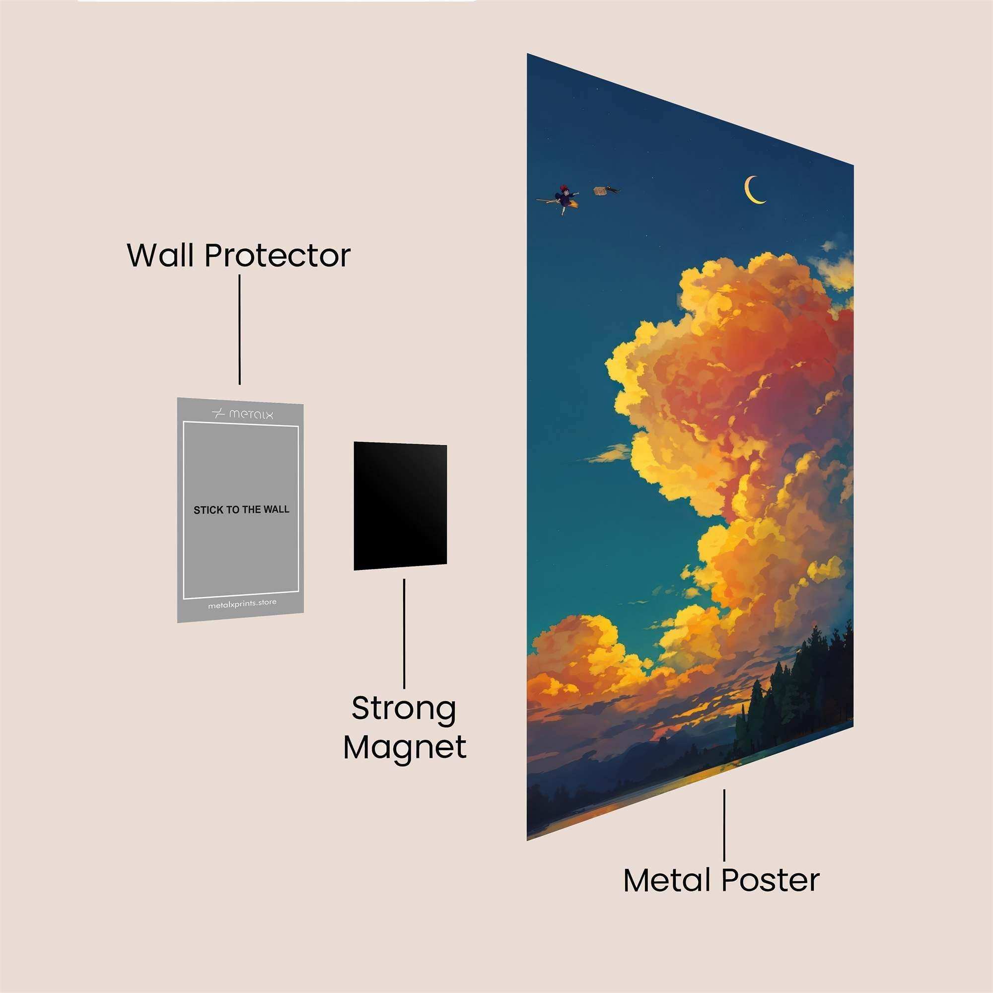Sunset Serenity Safe Wall Magnetic / M