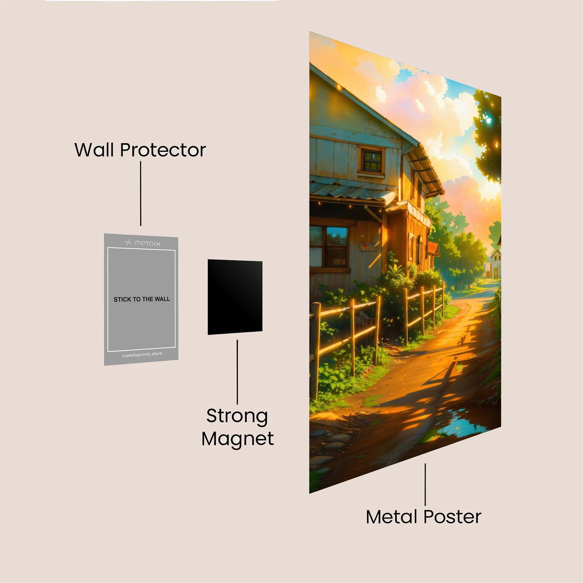 Cottage Serenity Safe Wall Magnetic / M