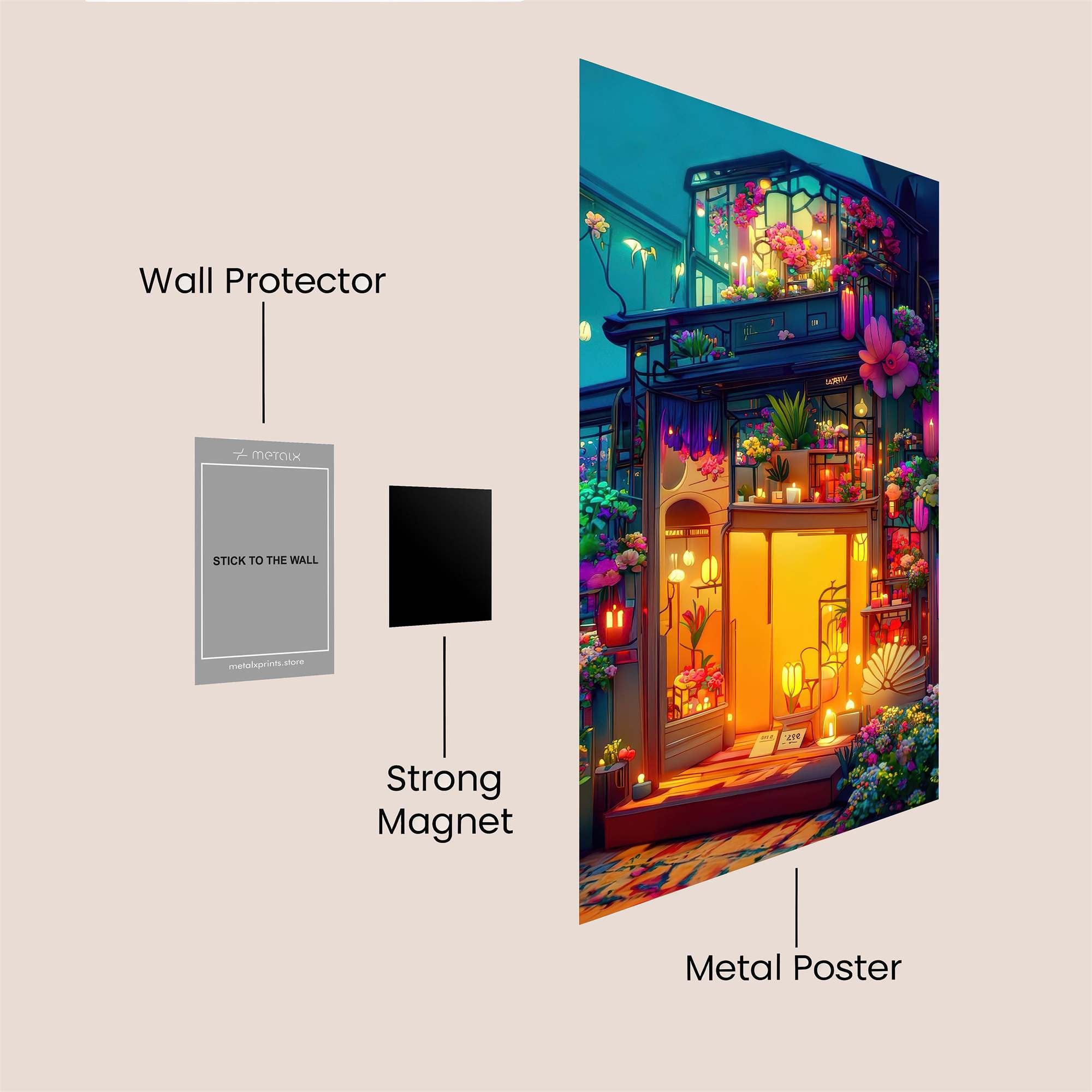Floral Enchantment Safe Wall Magnetic / M