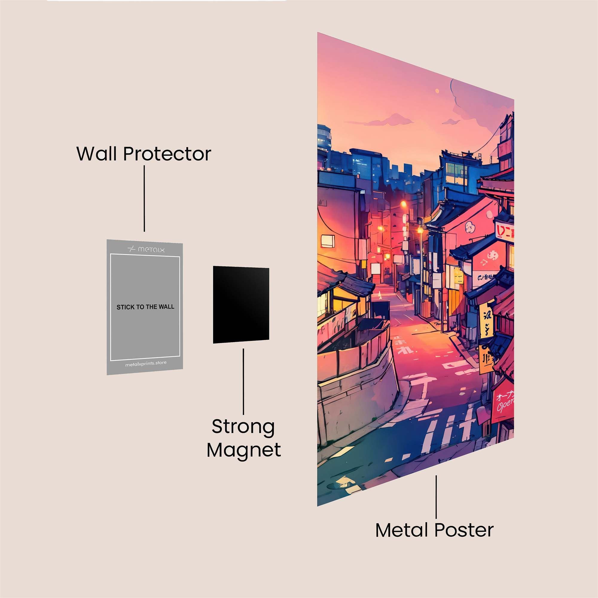 Tokyo Twilight Safe Wall Magnetic / M