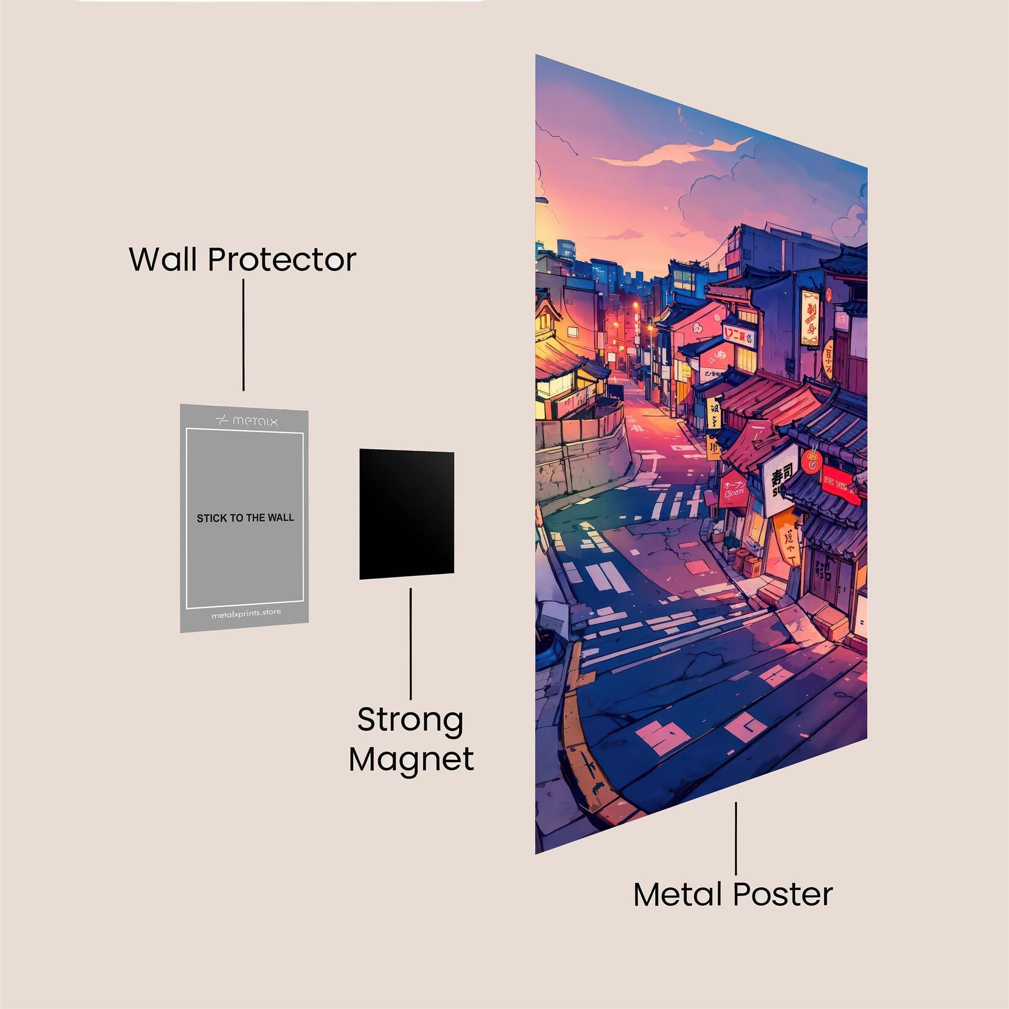 Tokyo Twilight Safe Wall Magnetic / M
