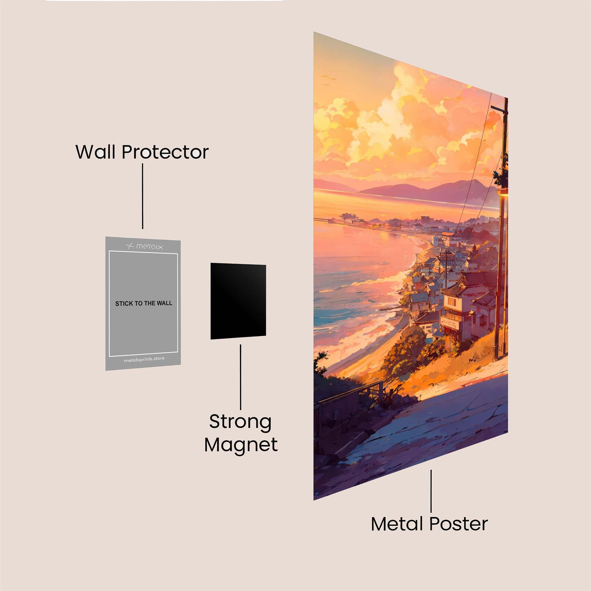 Sunset Serenity Safe Wall Magnetic / M
