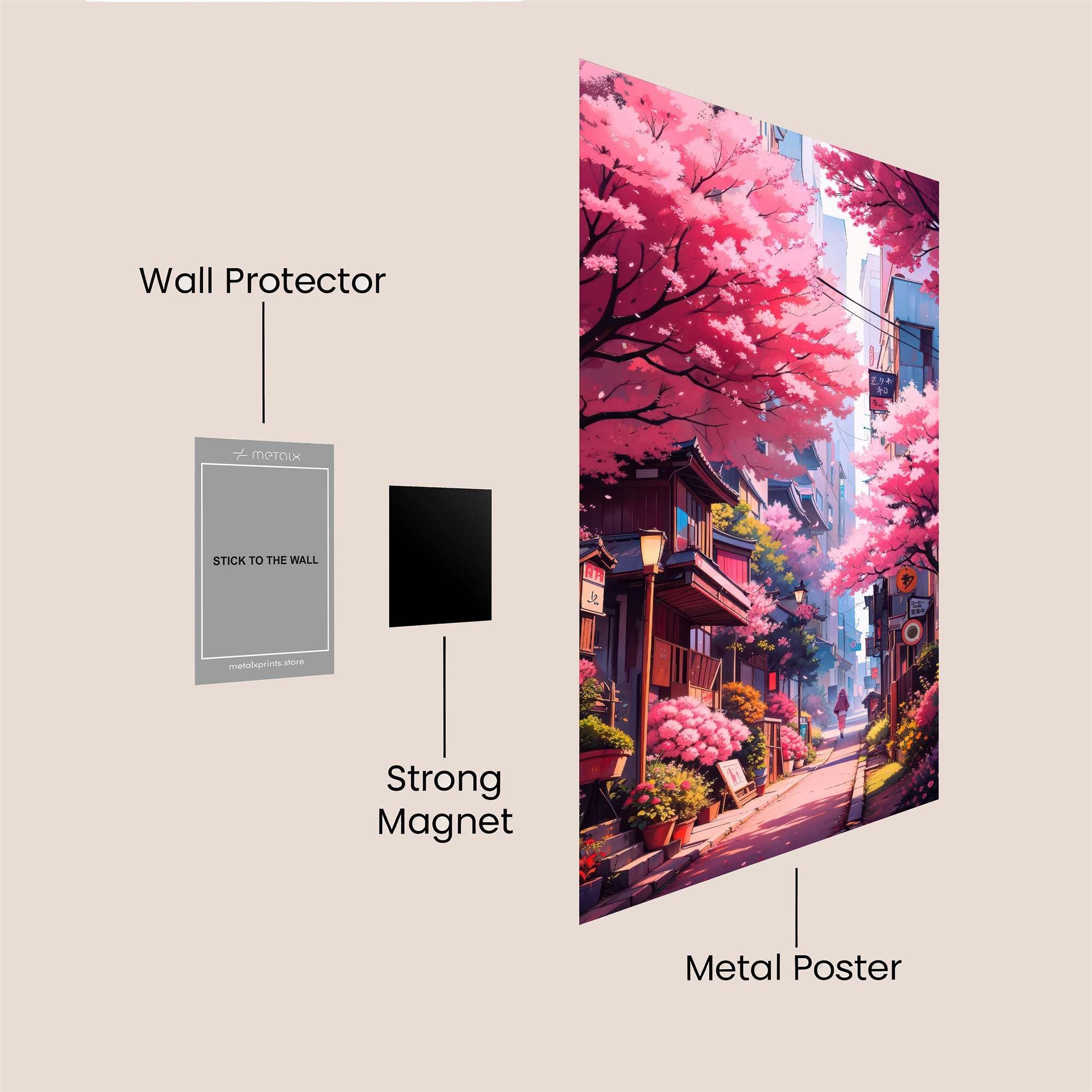 Sakura Serenity Safe Wall Magnetic / M