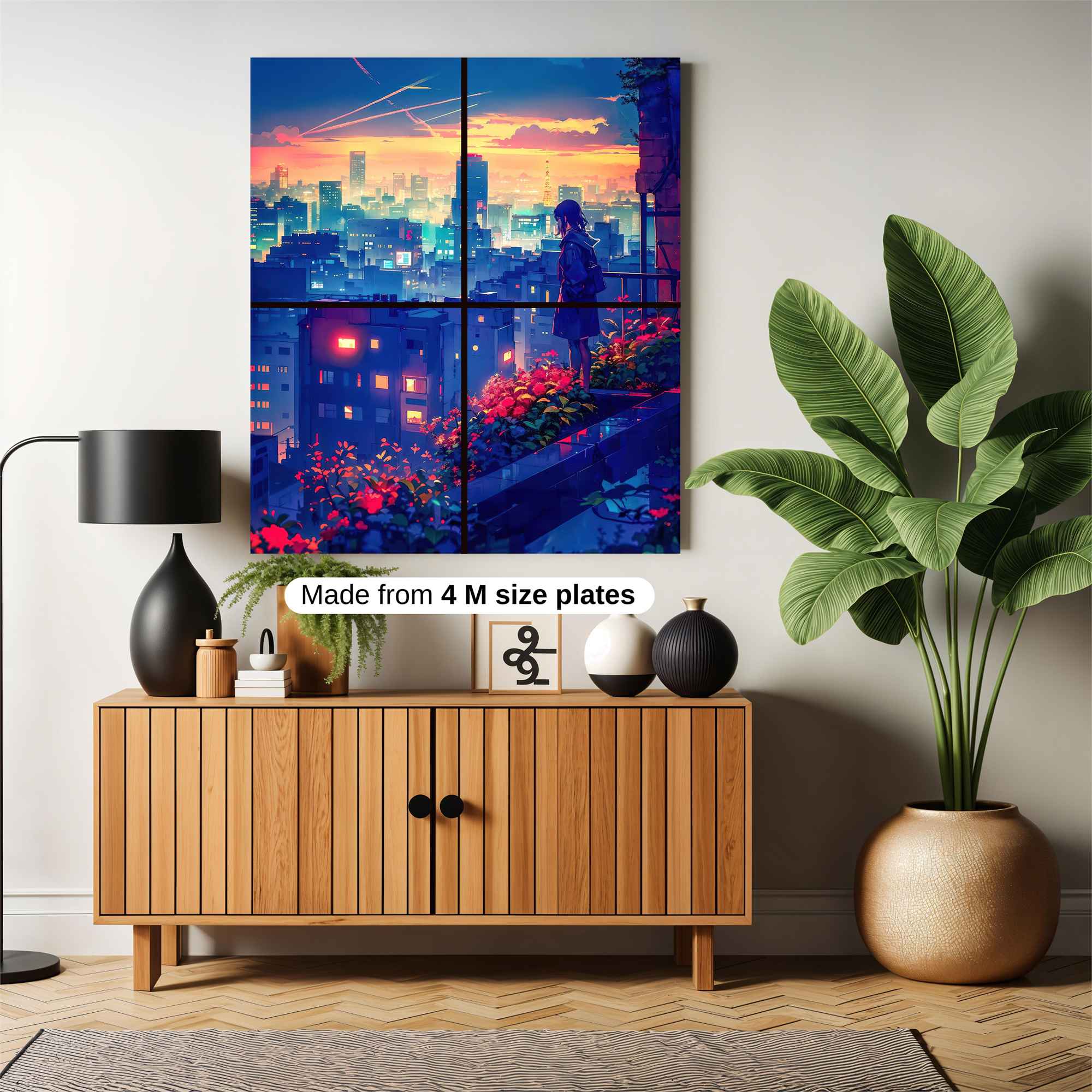 Cityscape Serenity Safe Wall Magnetic / M