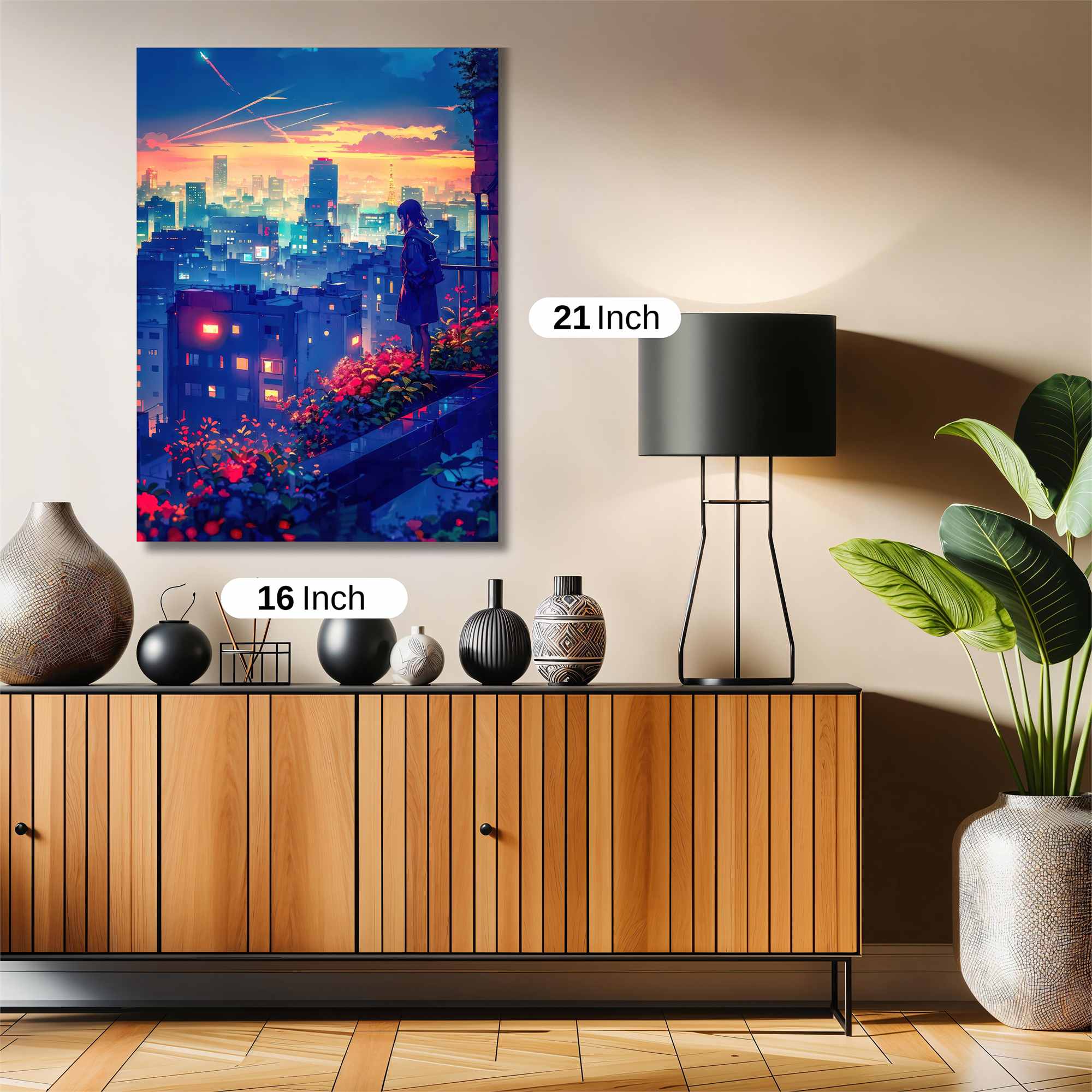 Cityscape Serenity Safe Wall Magnetic / M