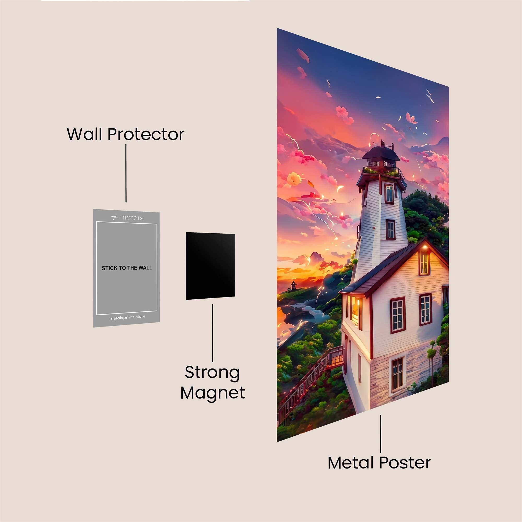 Beacon Serenity Safe Wall Magnetic / M