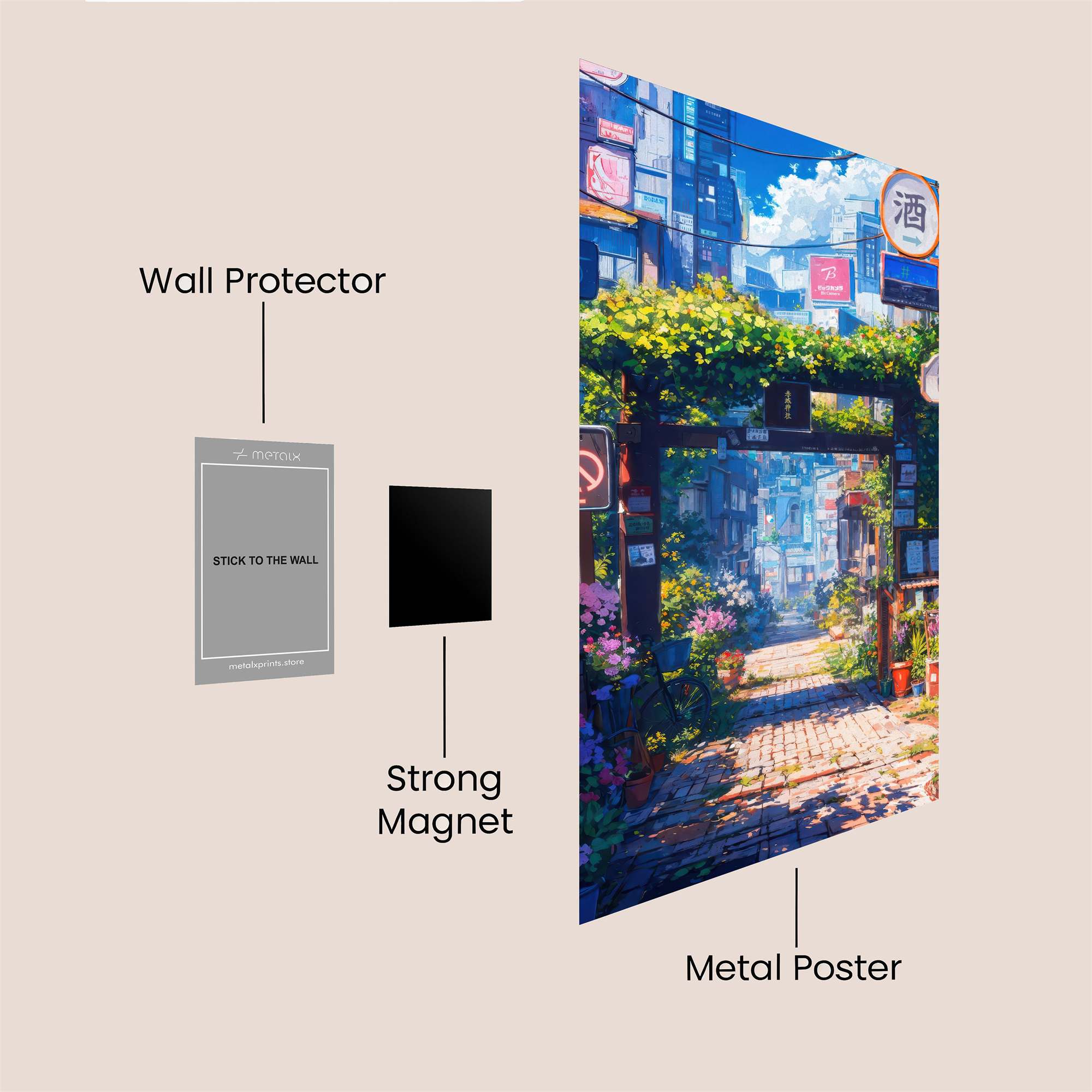 Neon Serenity Safe Wall Magnetic / M