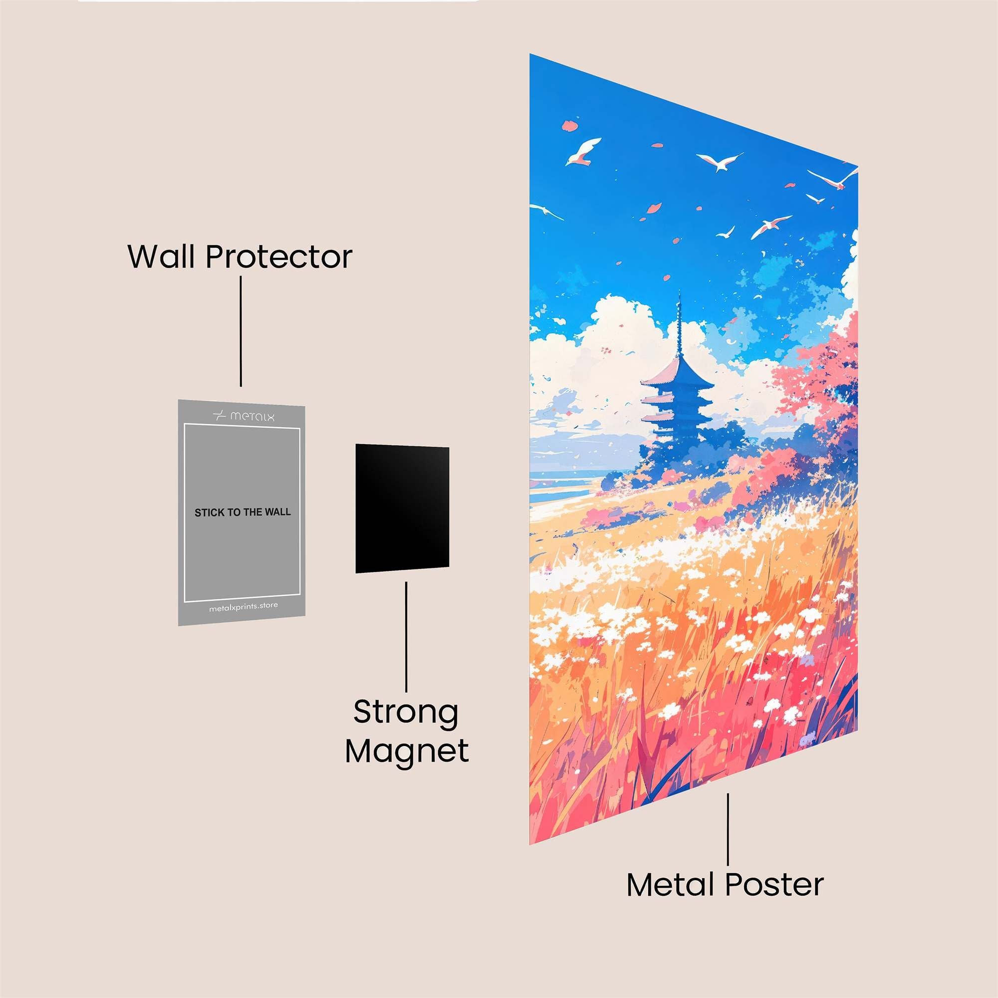 Pagoda Serenity Safe Wall Magnetic / M