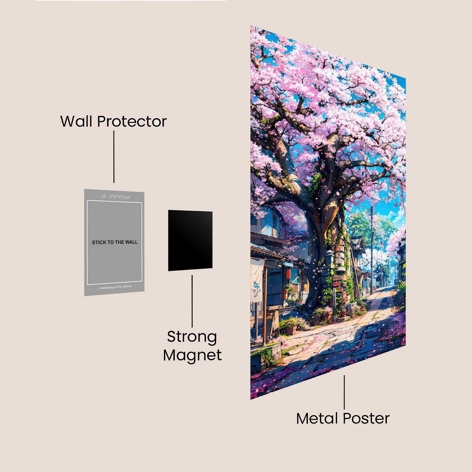 Sakura Serenity Safe Wall Magnetic / M