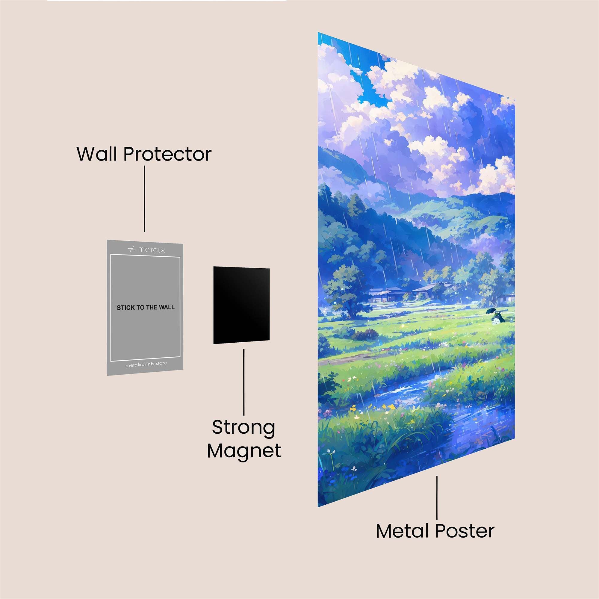 Rainy Reverie Safe Wall Magnetic / M