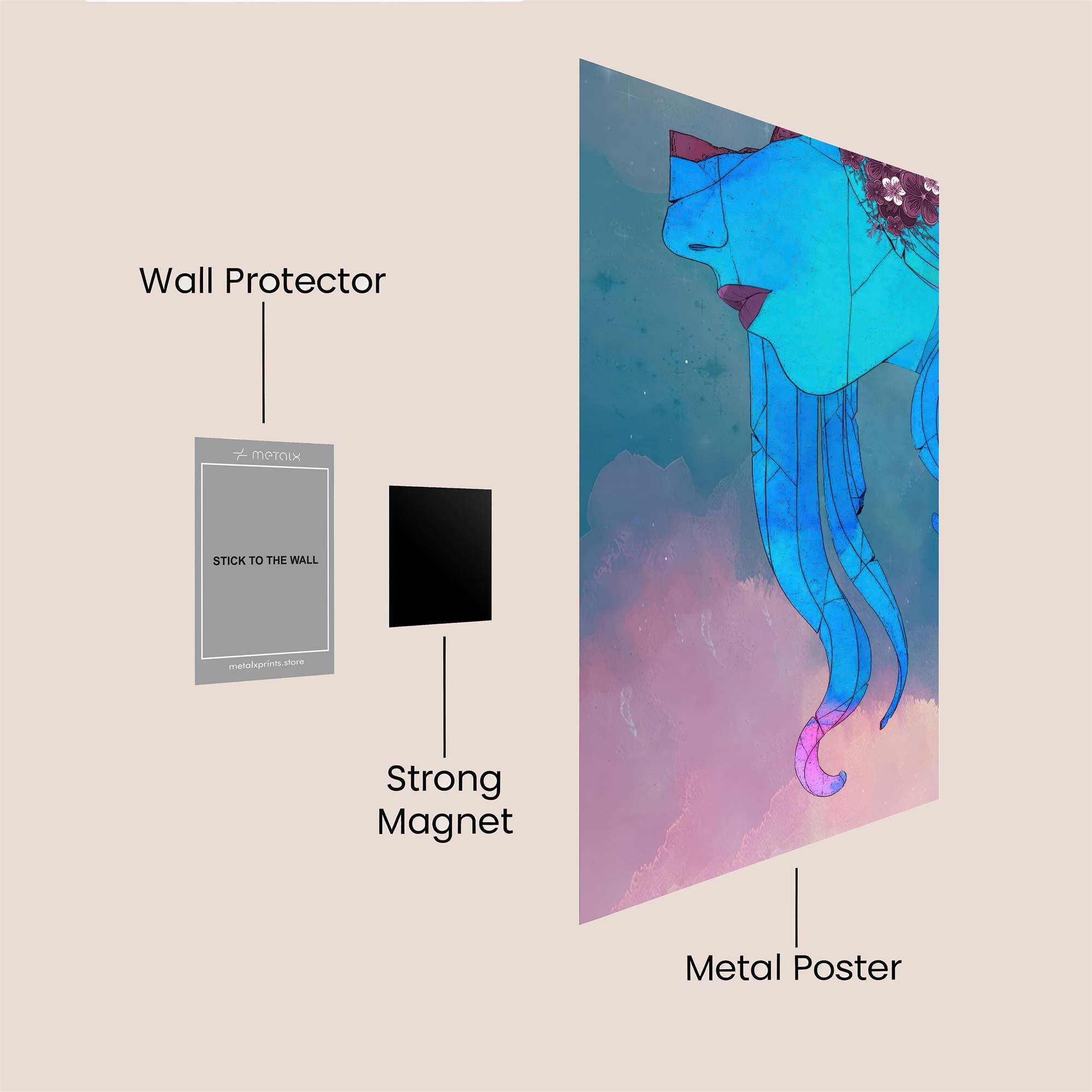 Azure Dream Safe Wall Magnetic / M