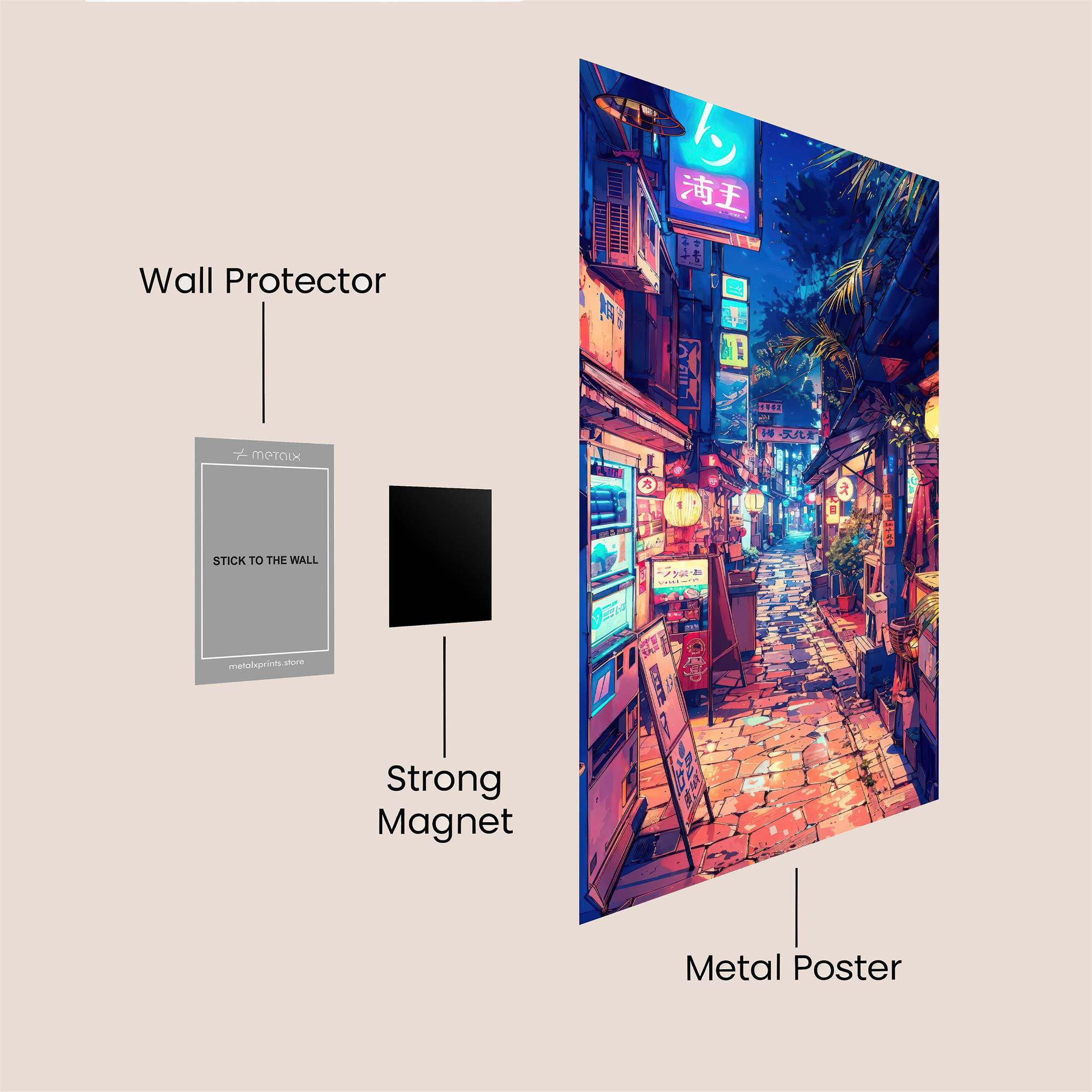 Neon Serenity Safe Wall Magnetic / M