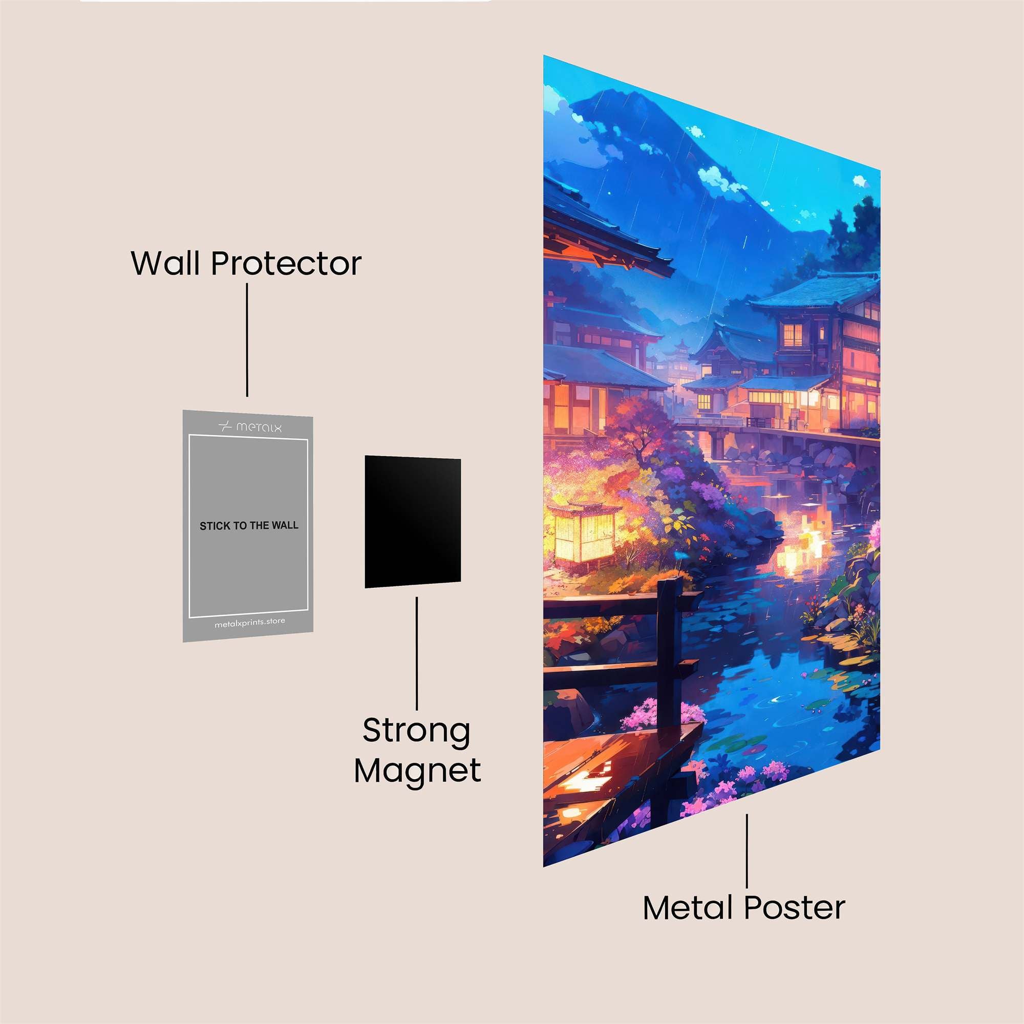 Moonlit Tranquility Safe Wall Magnetic / M