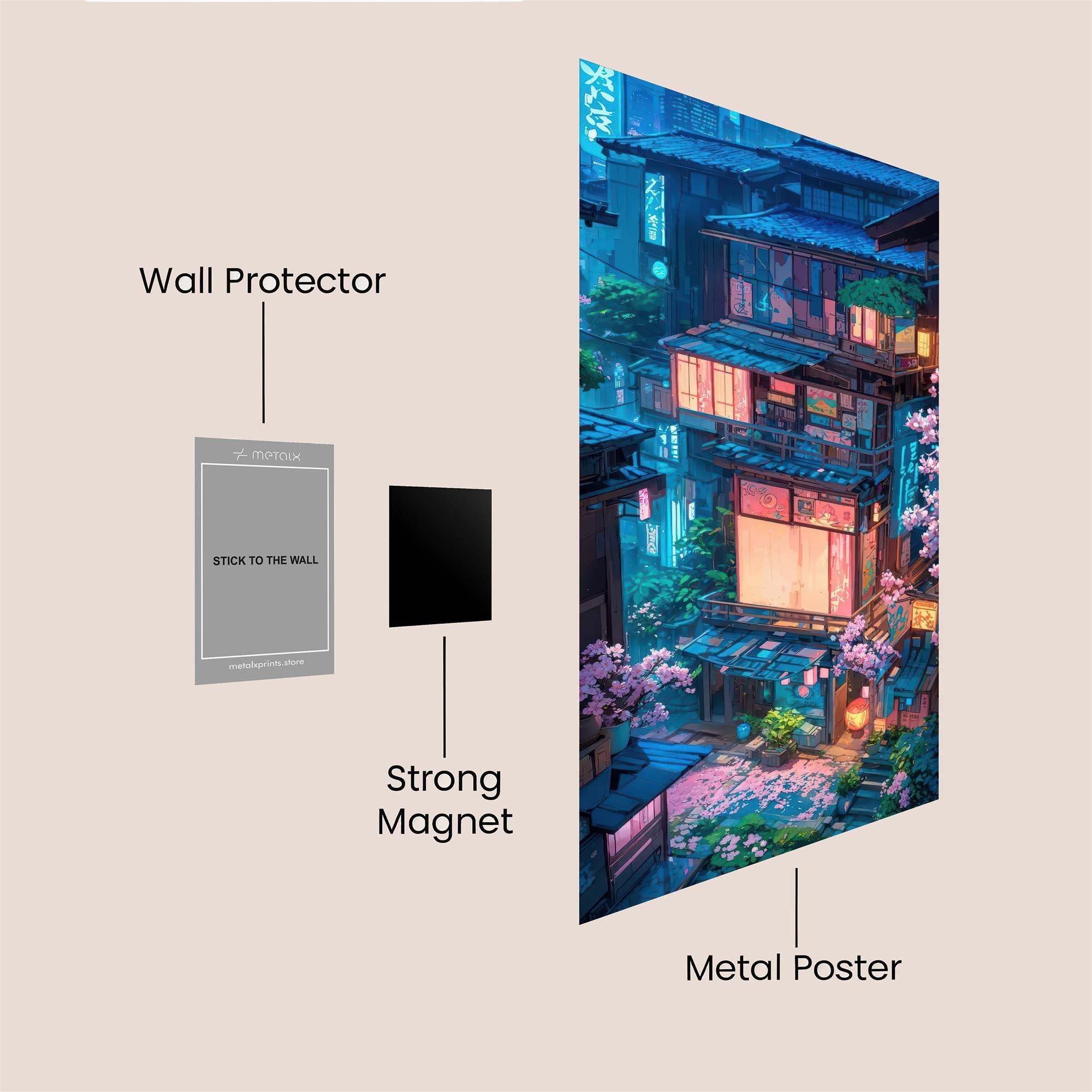 Neon Serenity Safe Wall Magnetic / M