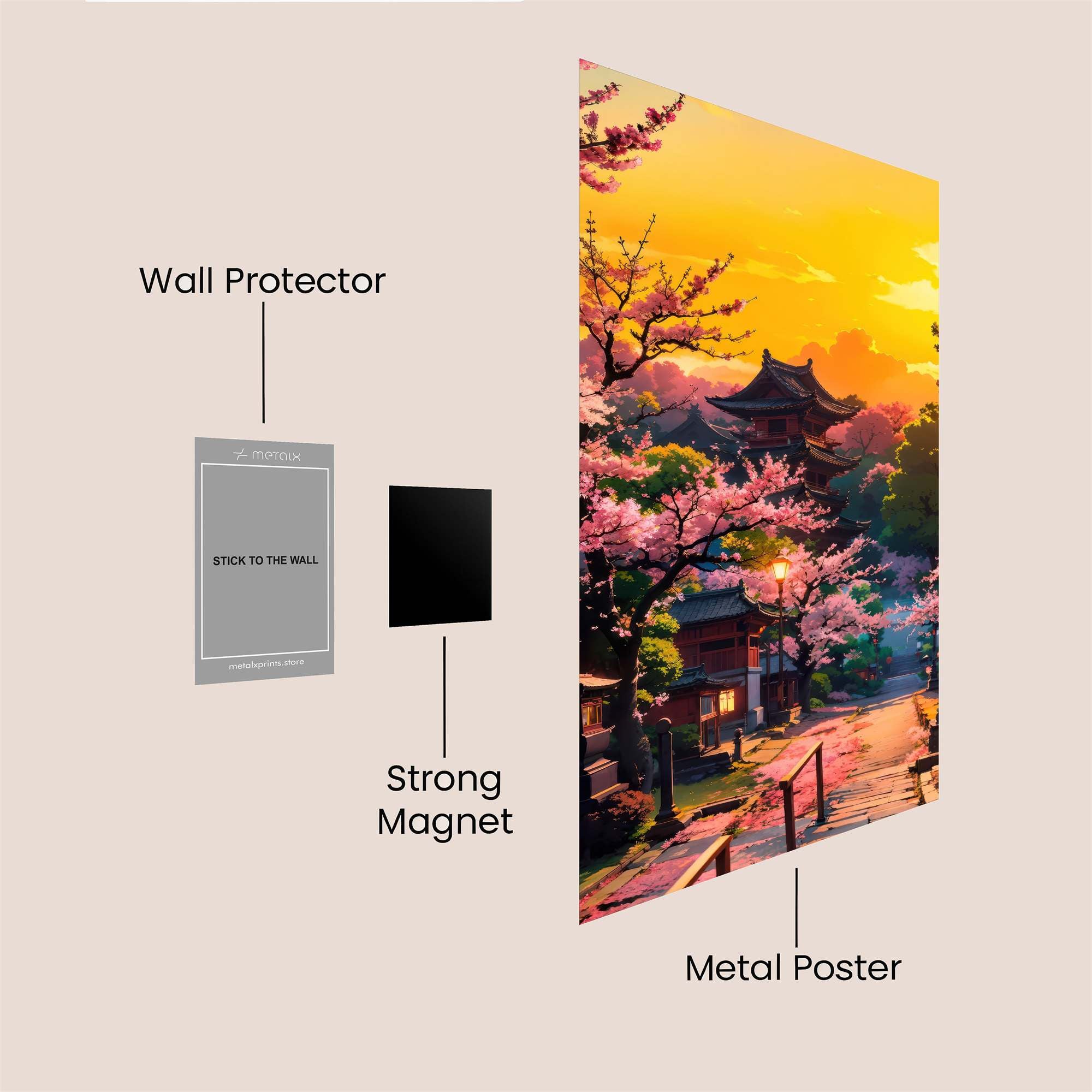 Pagoda Serenity Safe Wall Magnetic / M