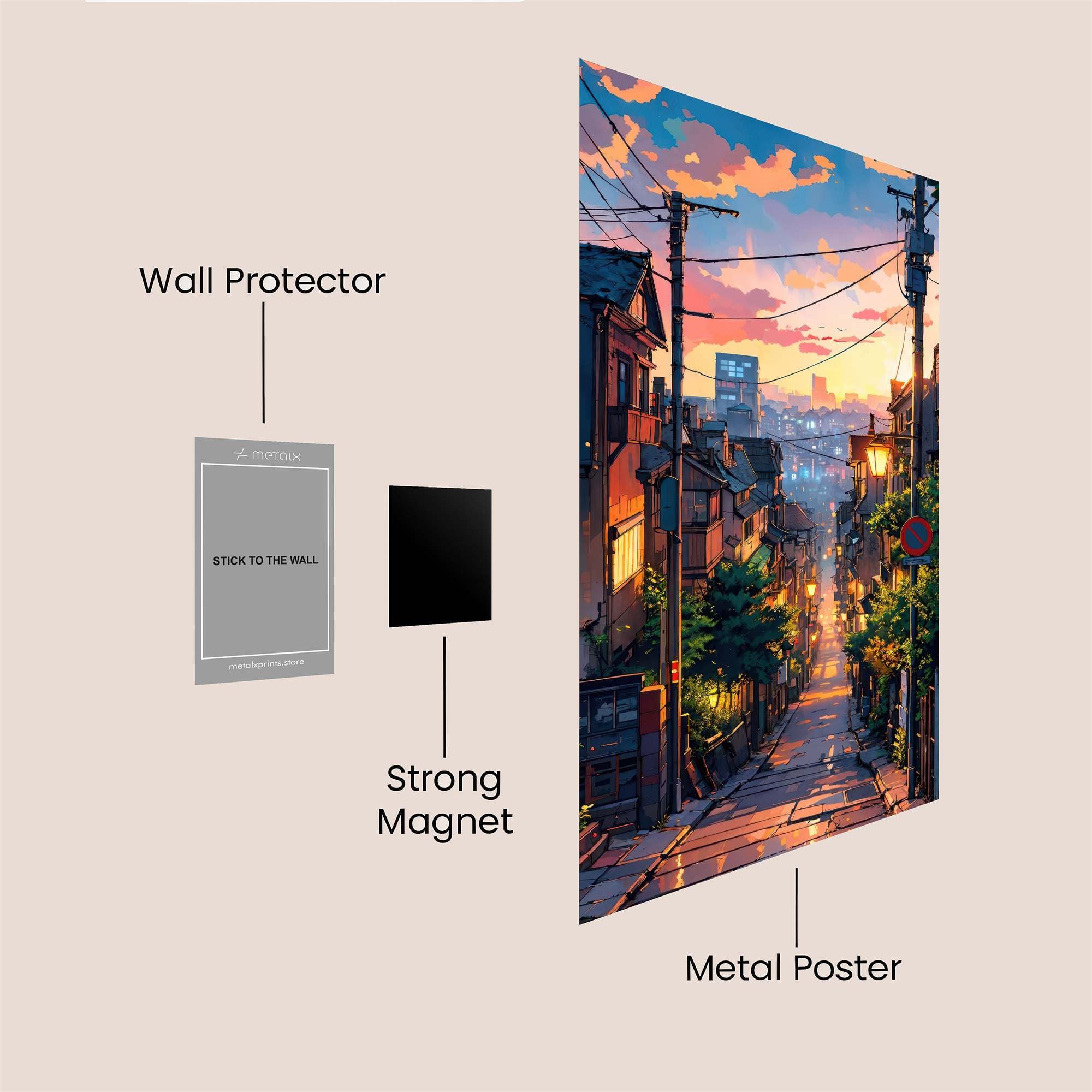 Tokyo Twilight Safe Wall Magnetic / M