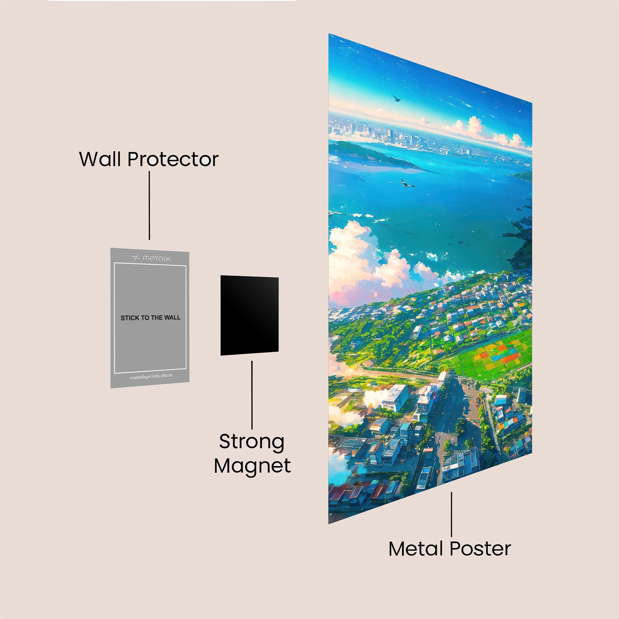 Coastal Serenity Safe Wall Magnetic / M