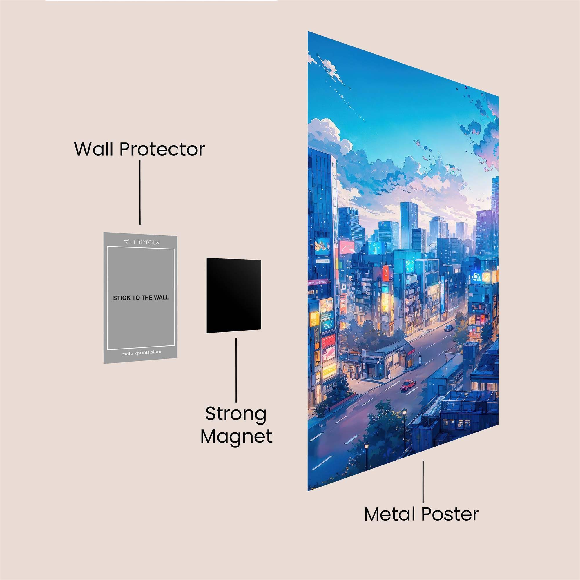 City Twilight Safe Wall Magnetic / M