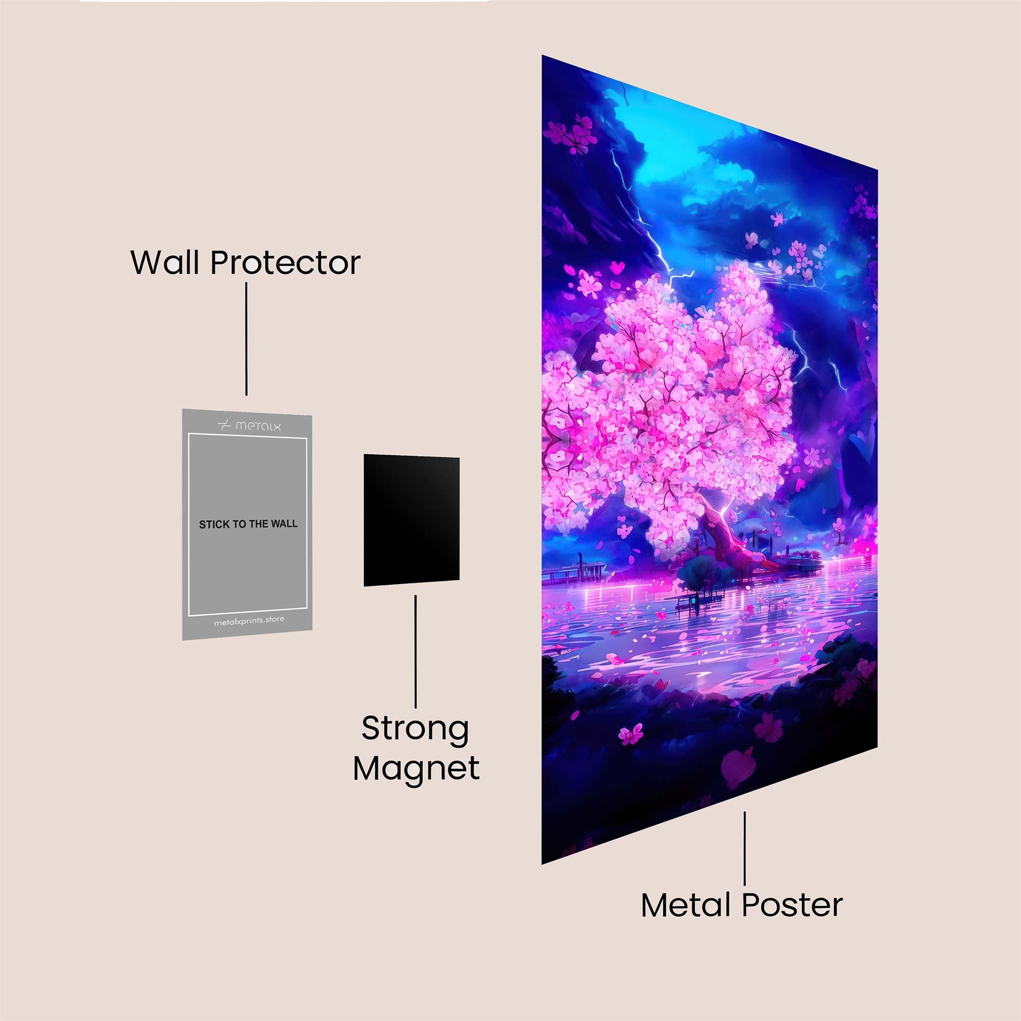 Sakura Serenity Safe Wall Magnetic / M