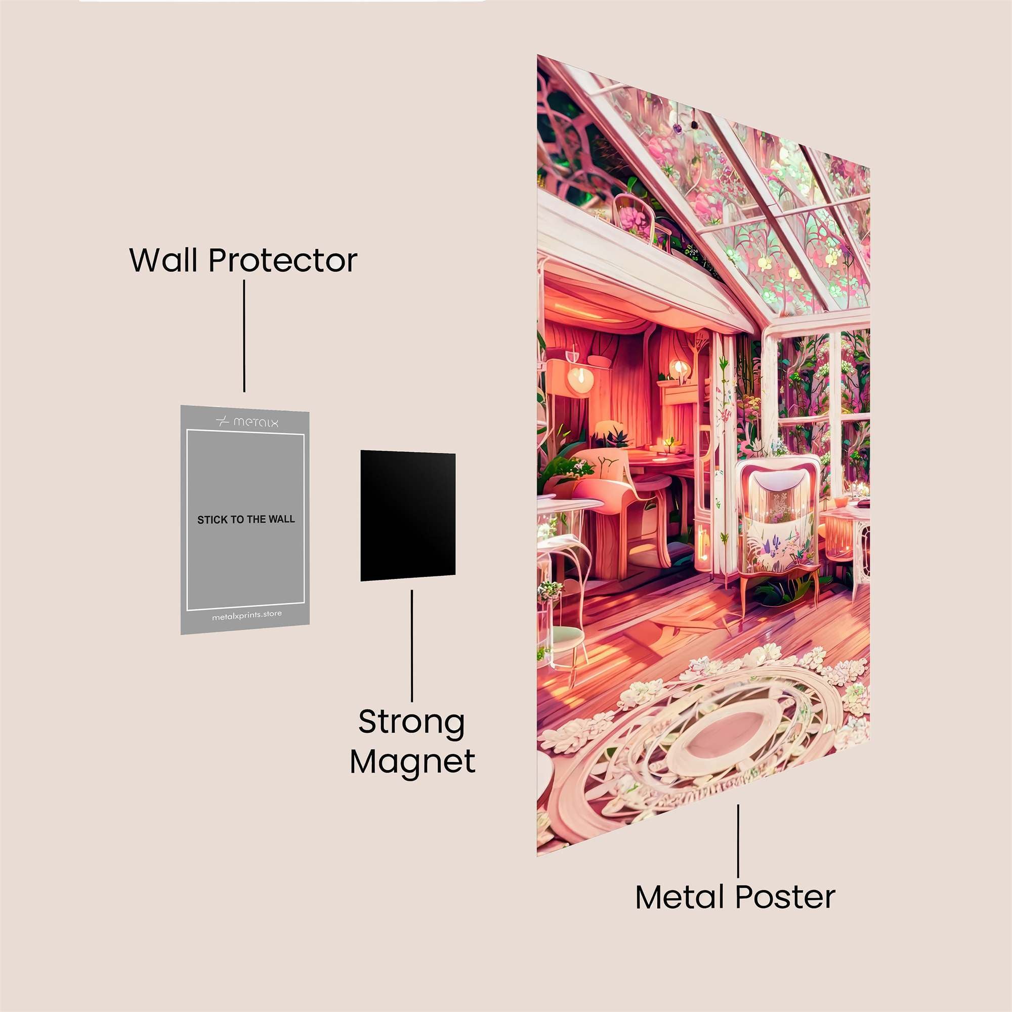 Floral Haven Safe Wall Magnetic / M