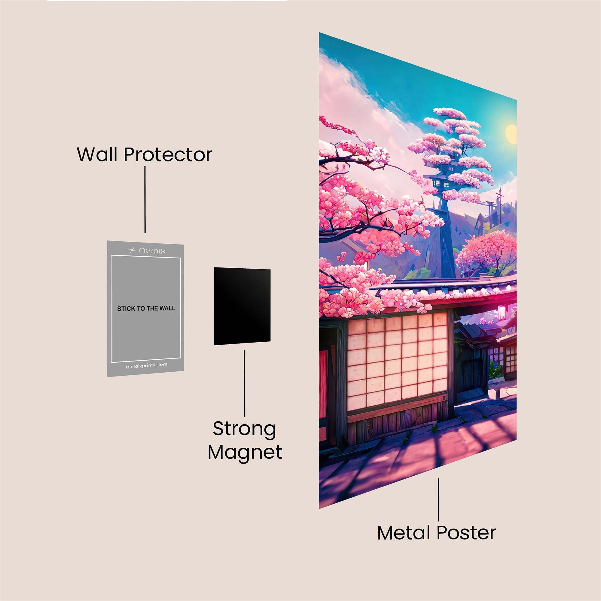 Sakura Serenity Safe Wall Magnetic / M