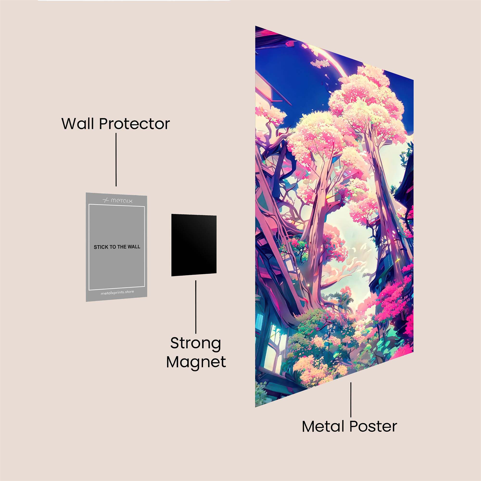 Cherry Serenity Safe Wall Magnetic / M