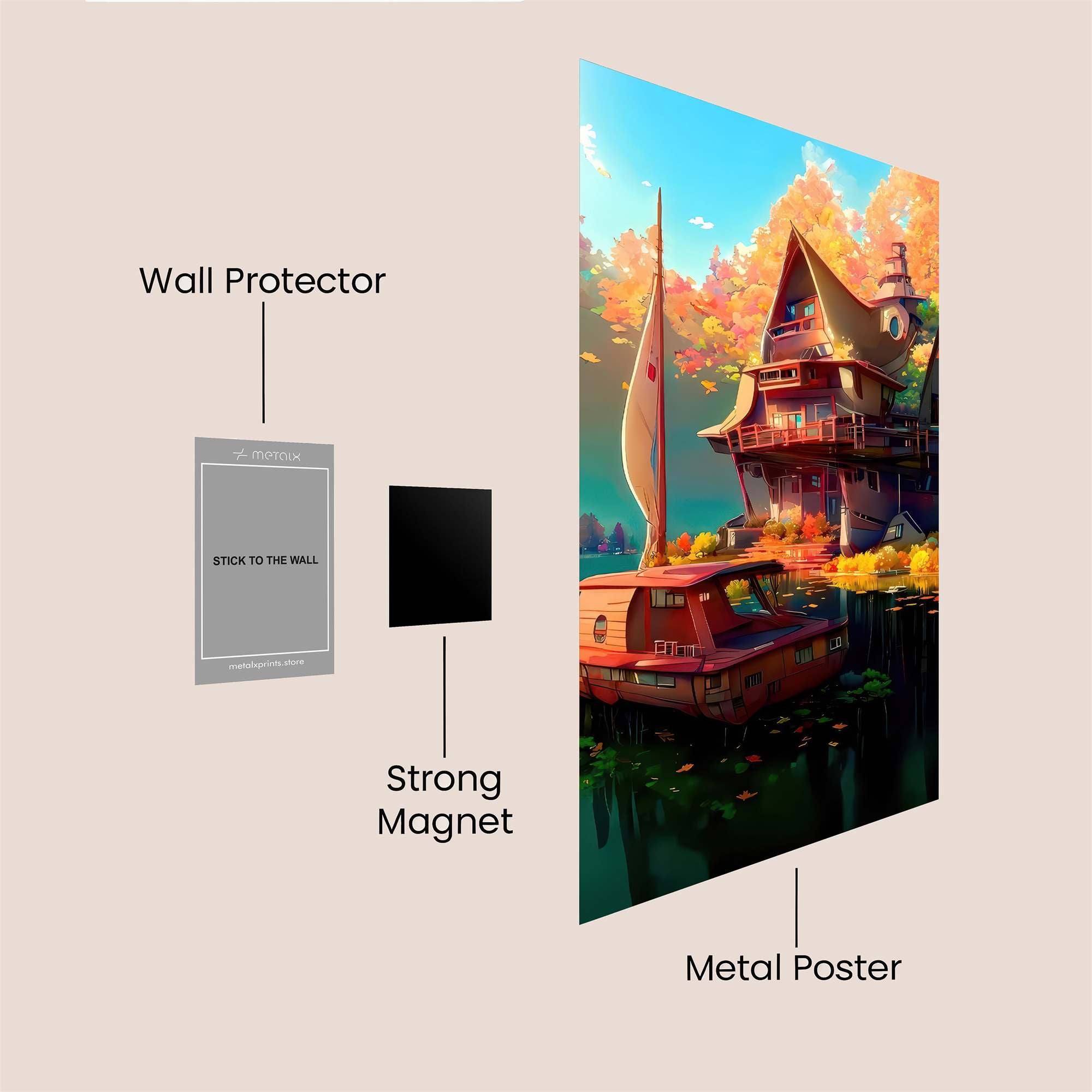 Autumn Whimsy Safe Wall Magnetic / M