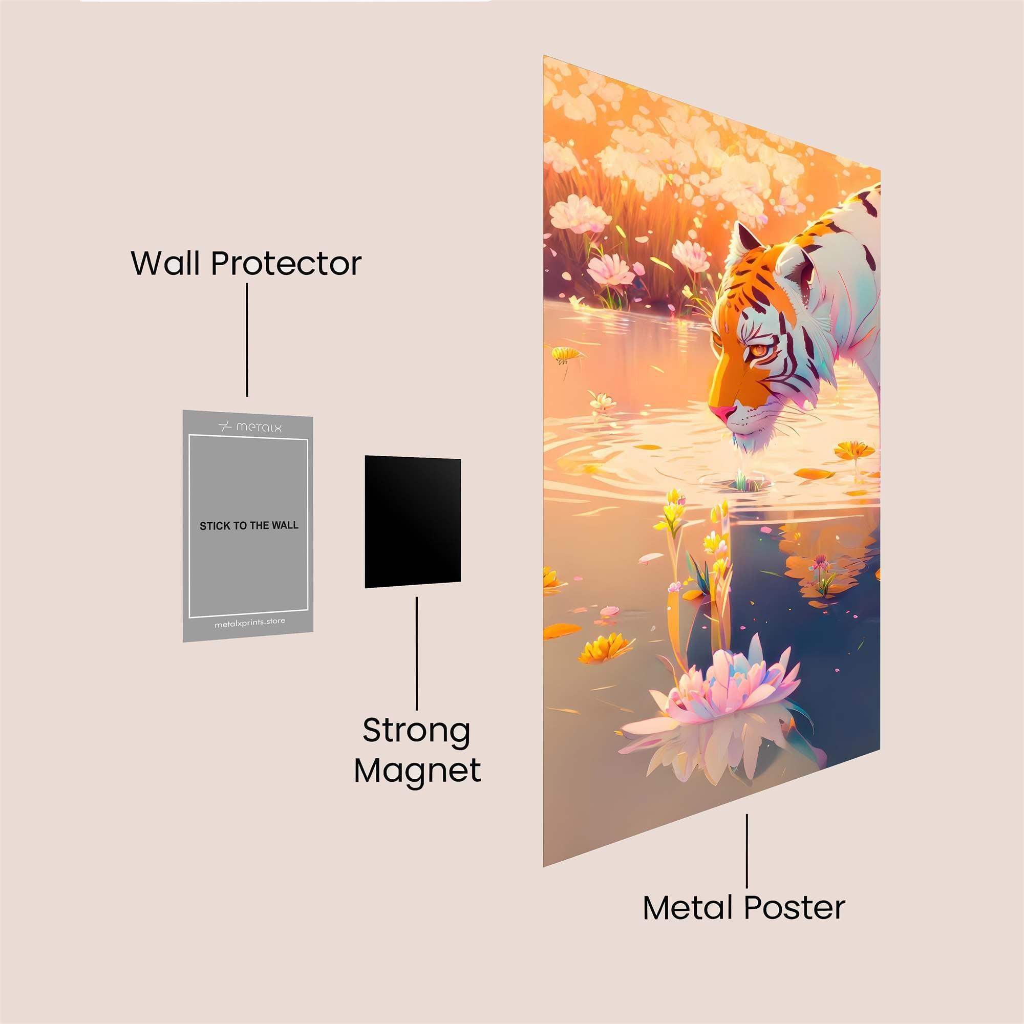 Tiger Serenity Safe Wall Magnetic / M