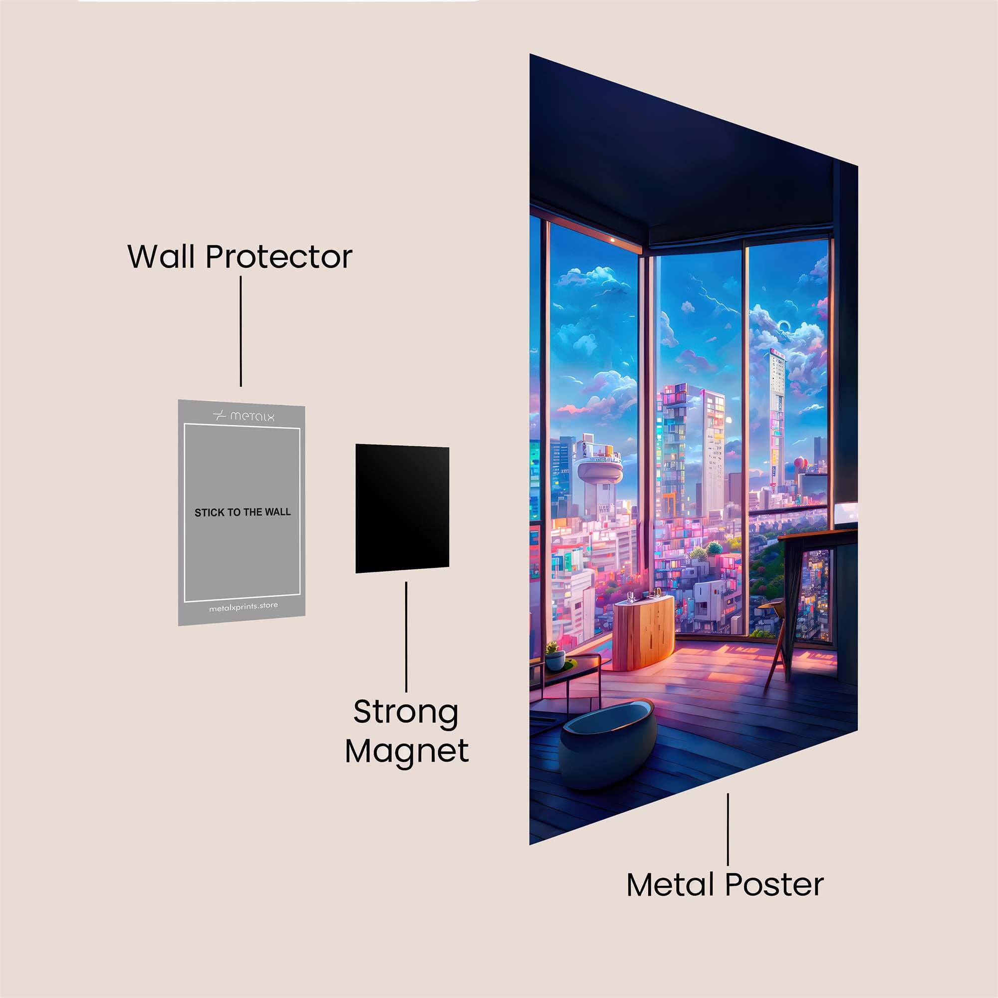 Tokyo Tranquil Safe Wall Magnetic / M