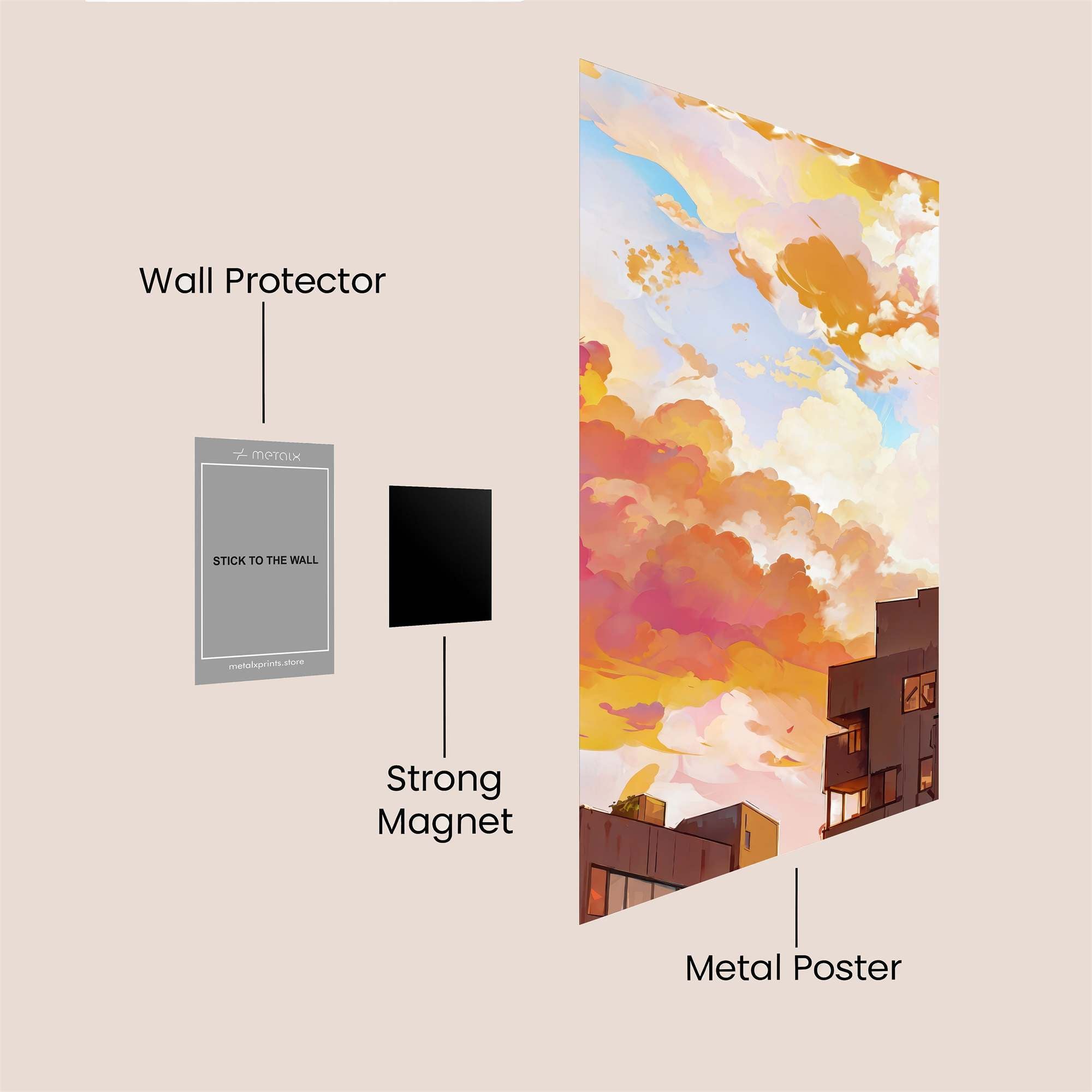 Sunset Serenity Safe Wall Magnetic / M