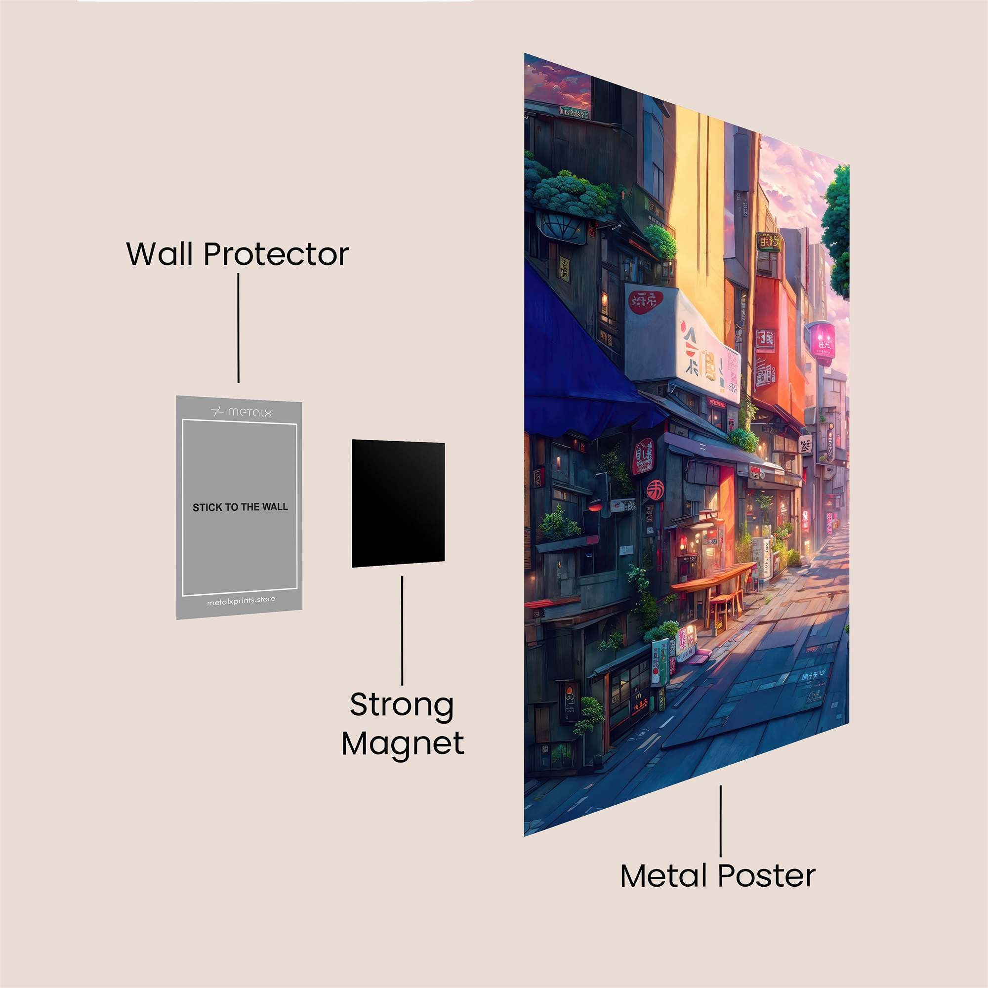 Tokyo Twilight Safe Wall Magnetic / M