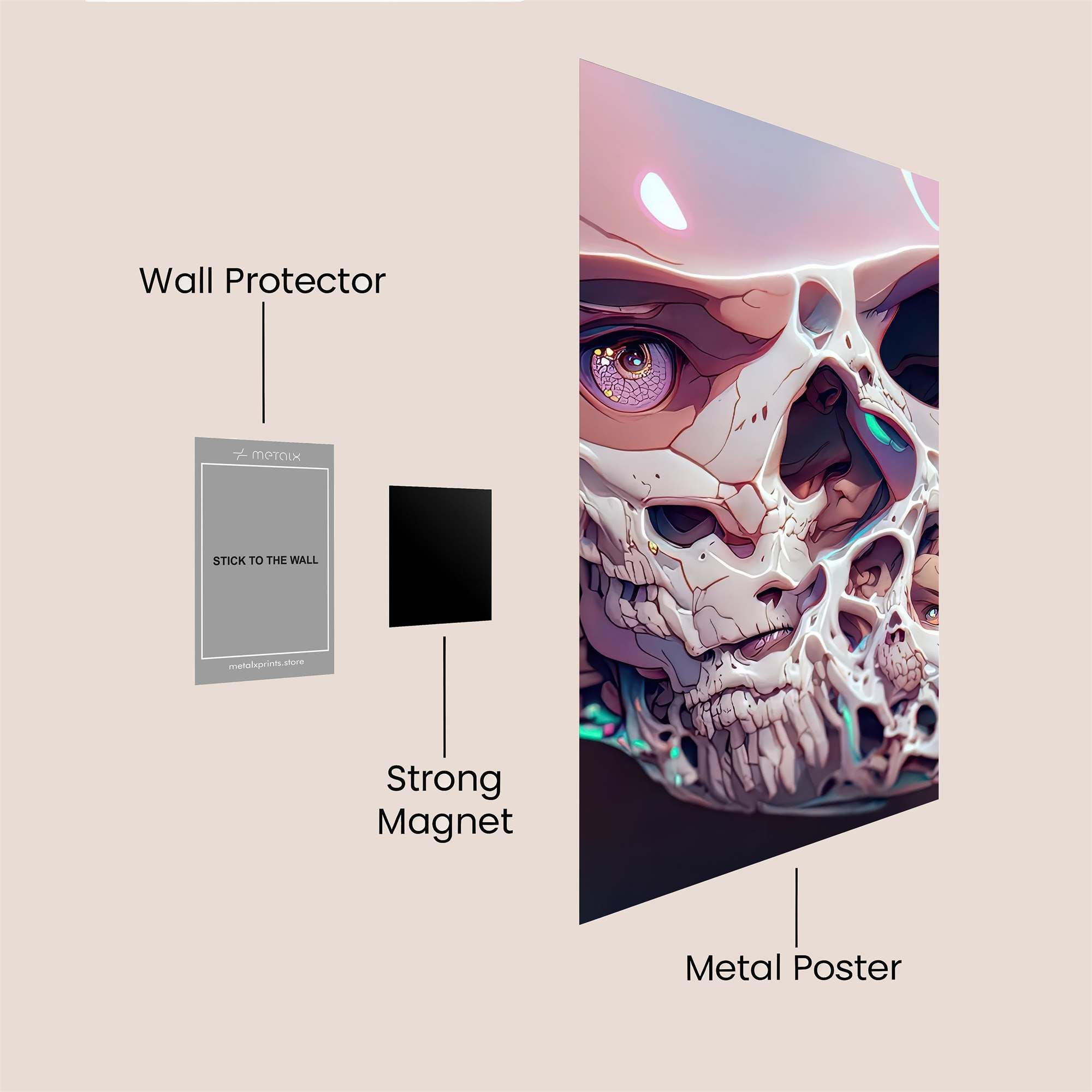 Skull Enigma Safe Wall Magnetic / M