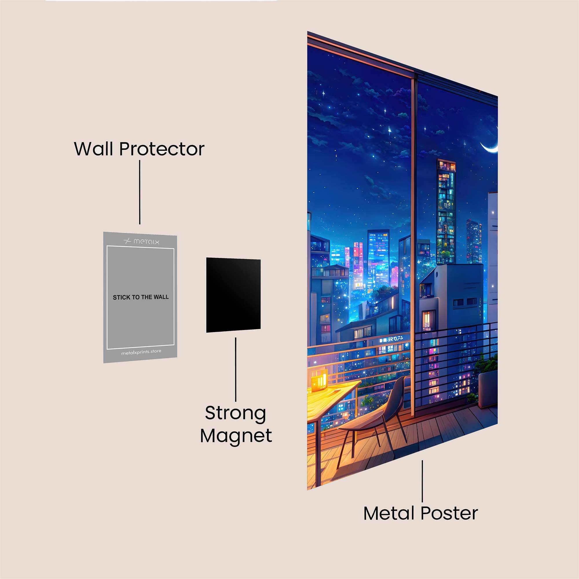City Serenity Safe Wall Magnetic / M