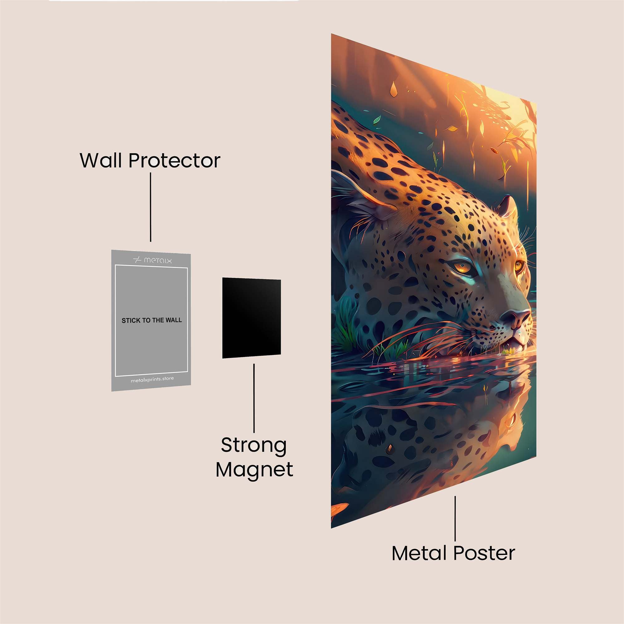 Leopard Serenity Safe Wall Magnetic / M