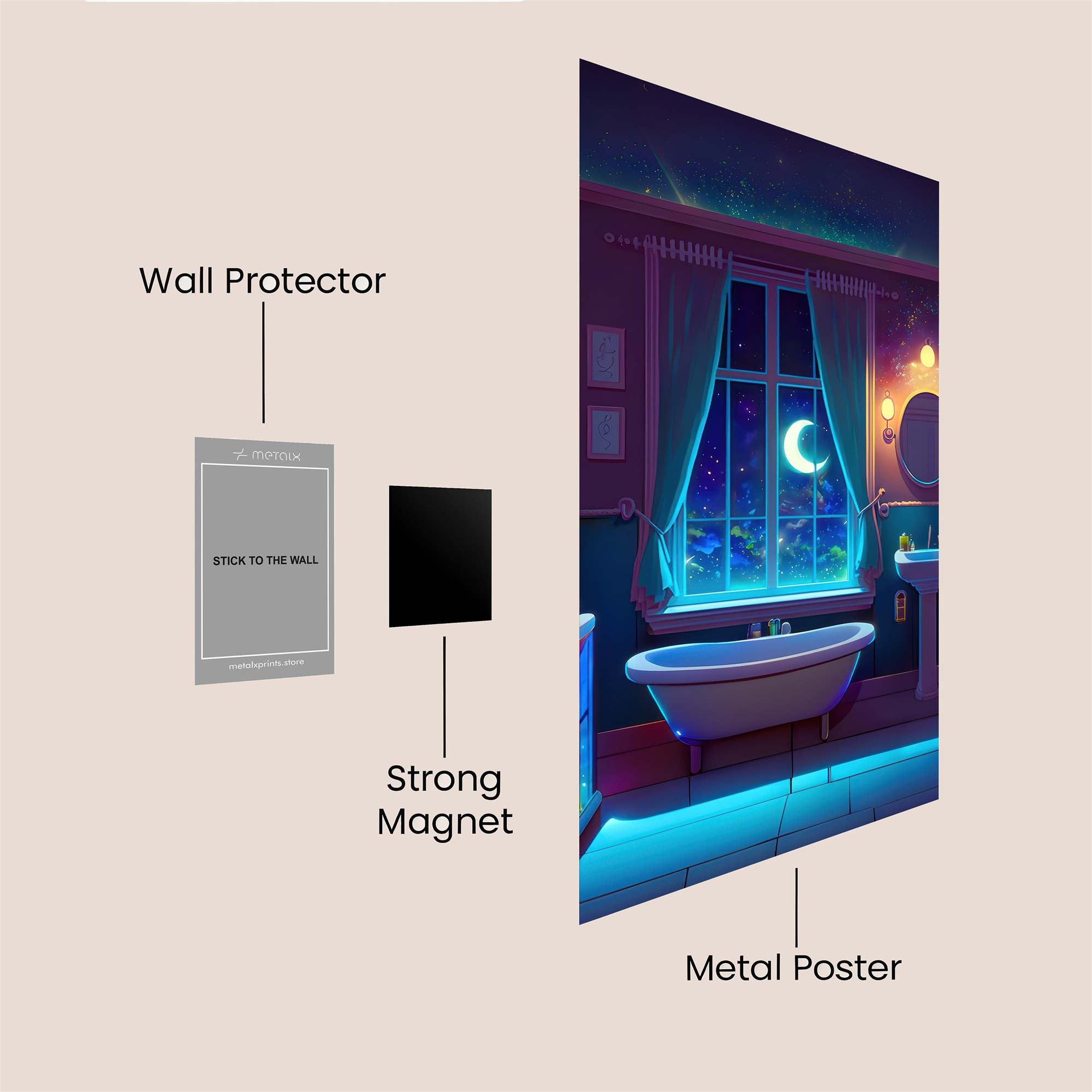 Moonlit Serenity Safe Wall Magnetic / M