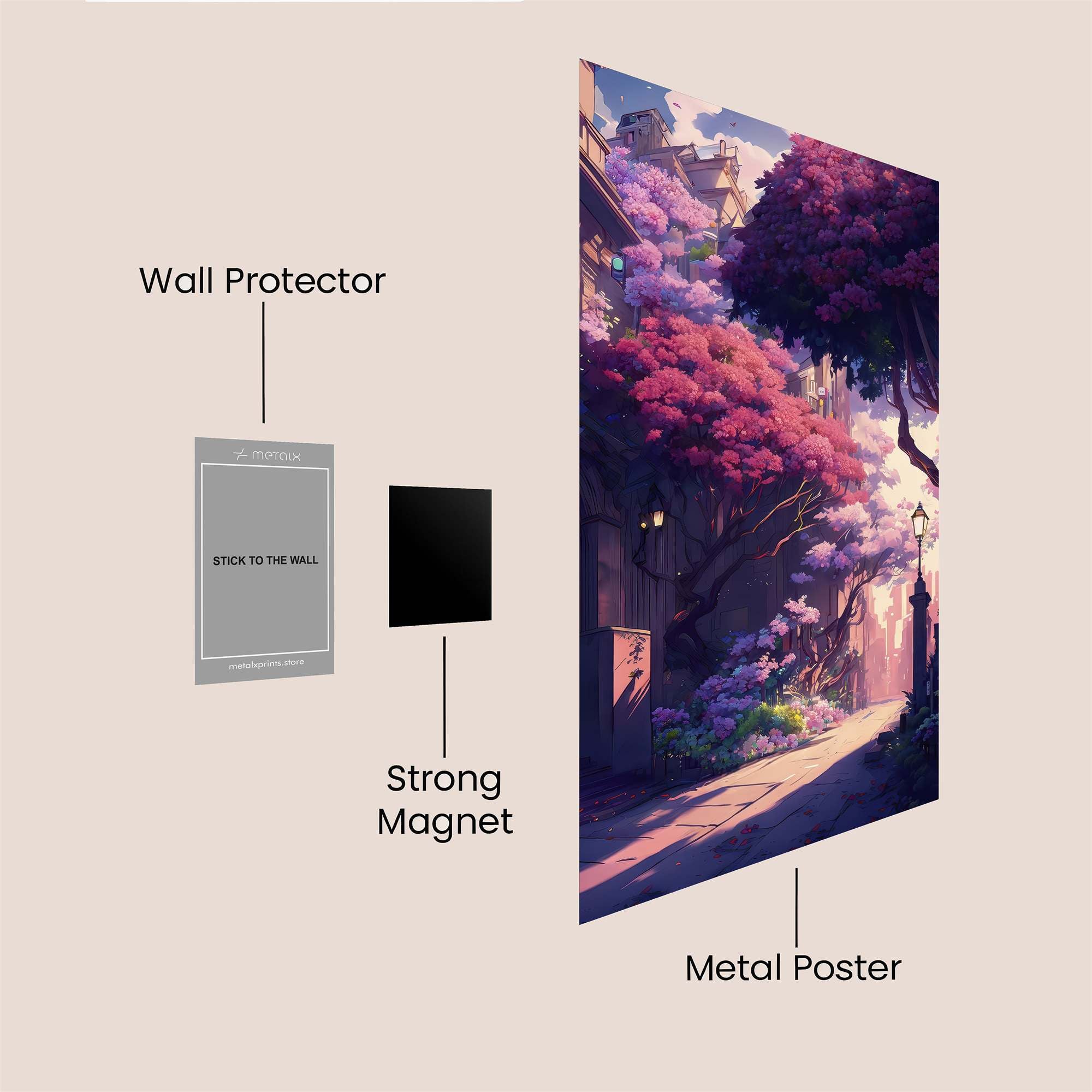 Floral Serenity Safe Wall Magnetic / M