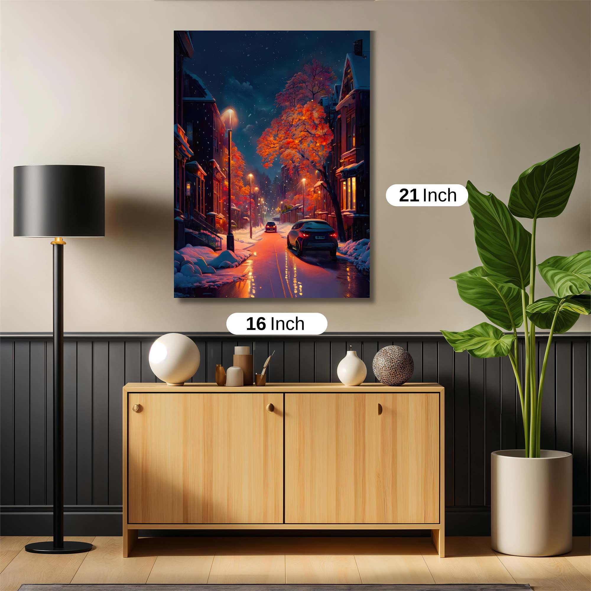 Snowfall Serenity Safe Wall Magnetic / M