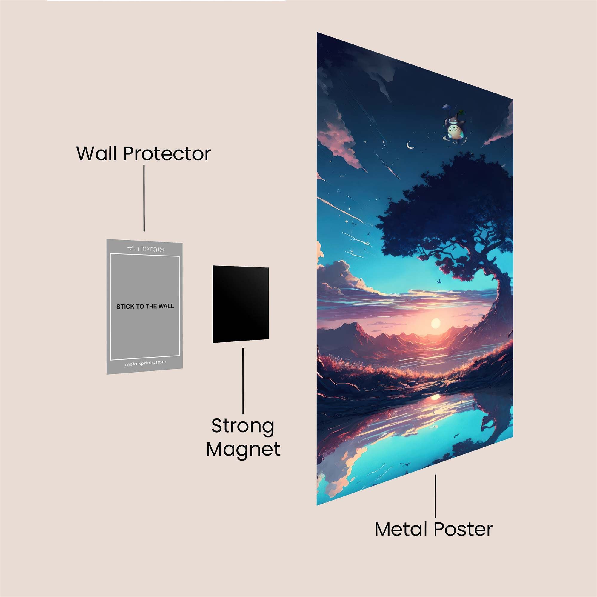 Sunset Serenity Safe Wall Magnetic / M