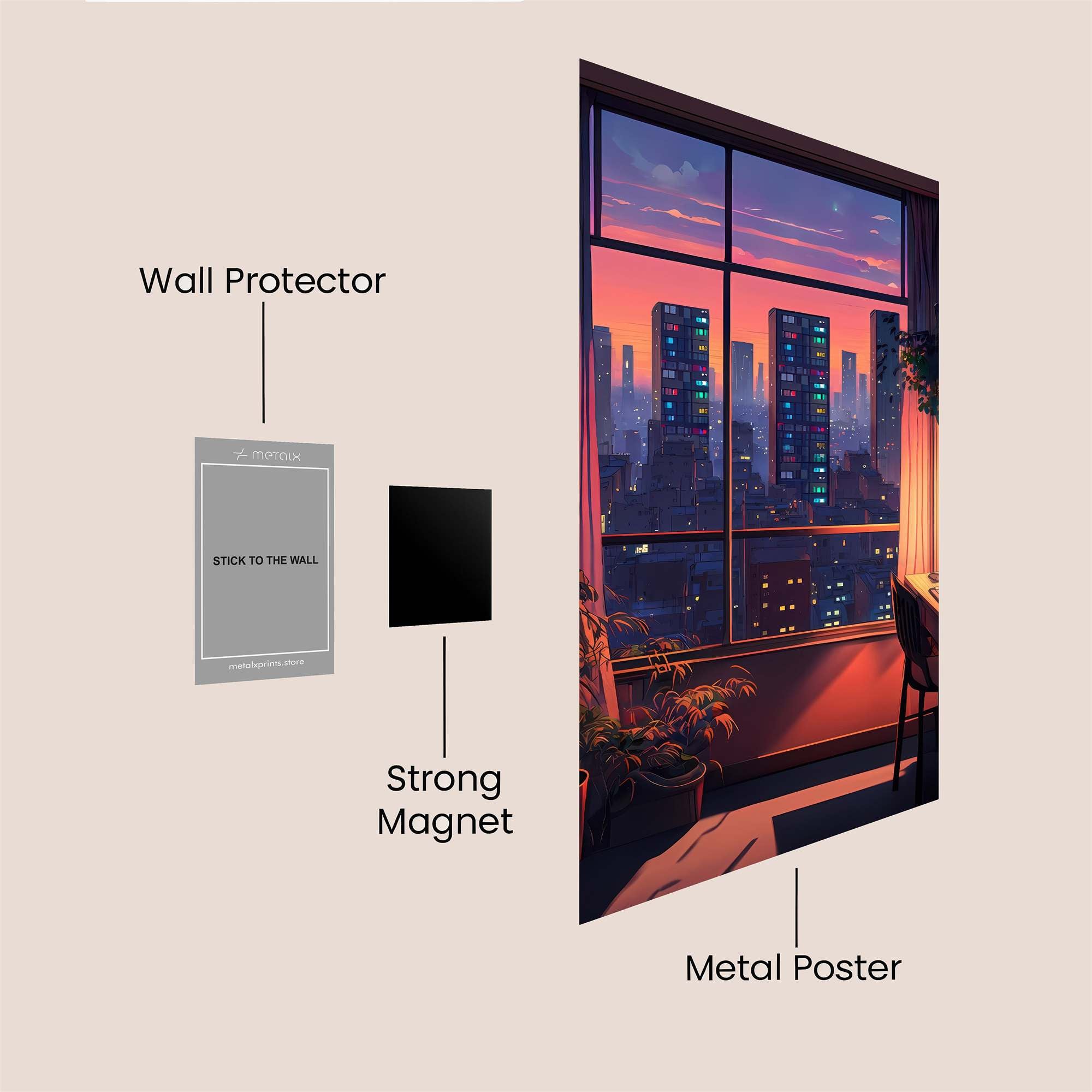 City Serenity Safe Wall Magnetic / M