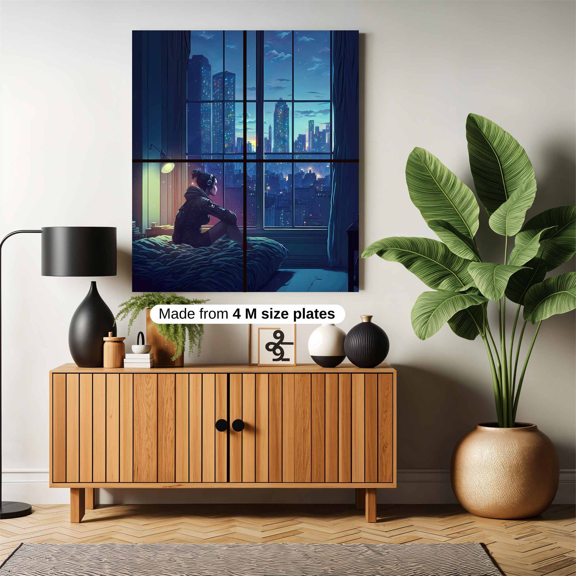 Cityscape Serenity Safe Wall Magnetic / M