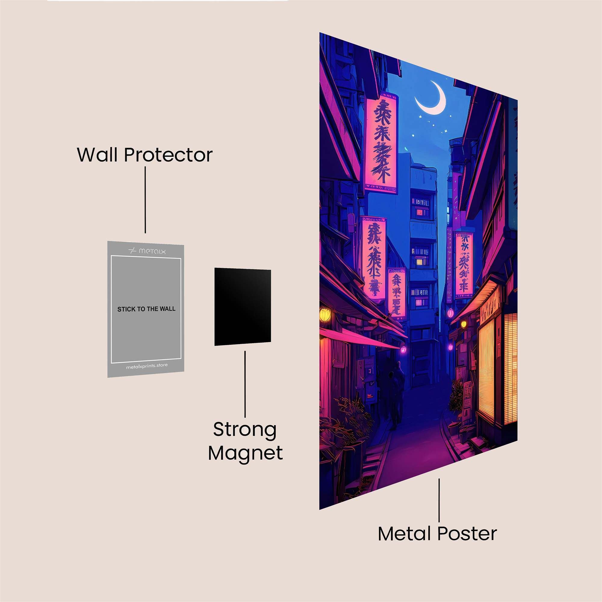 Neon Serenity Safe Wall Magnetic / M