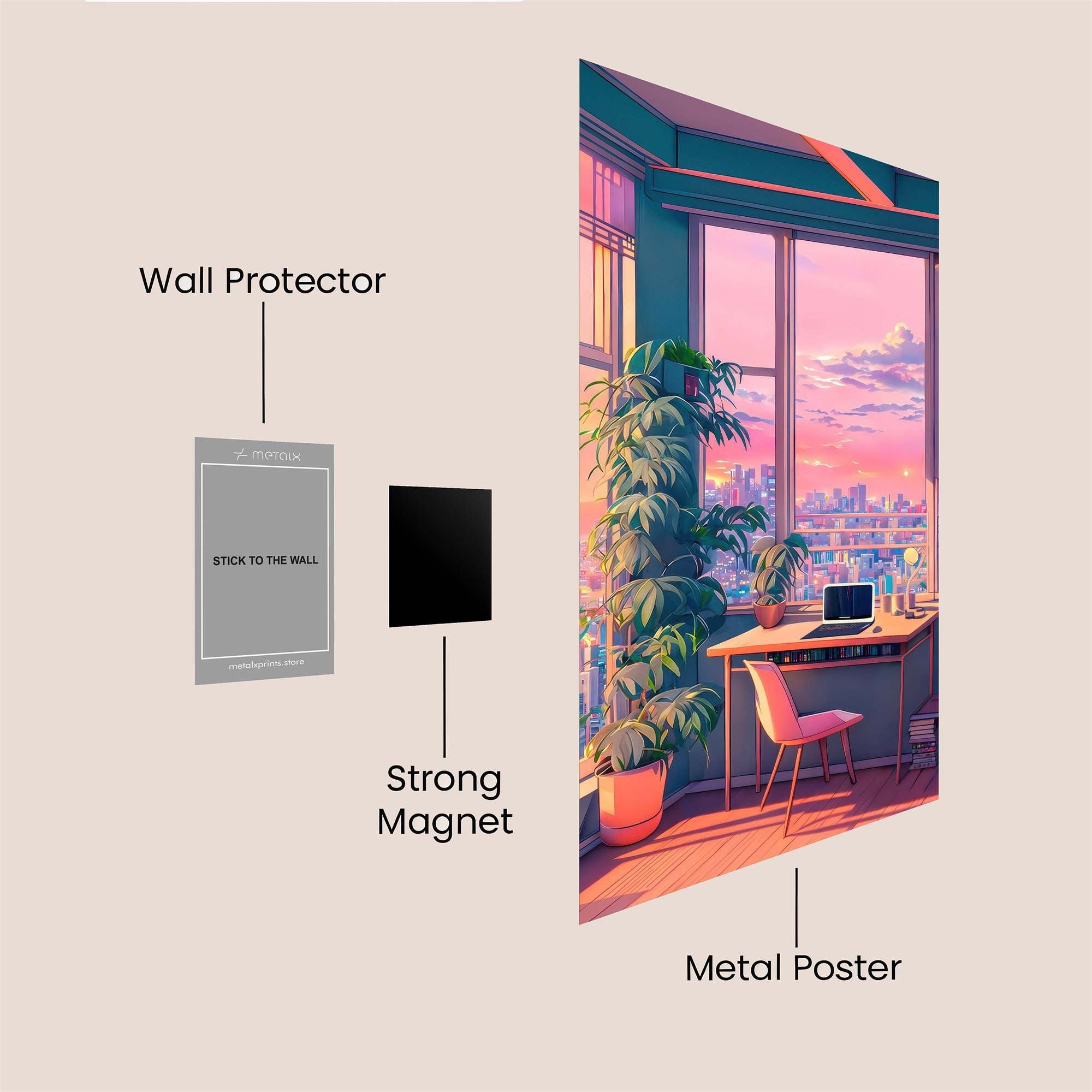 Sunset Serenity Safe Wall Magnetic / M